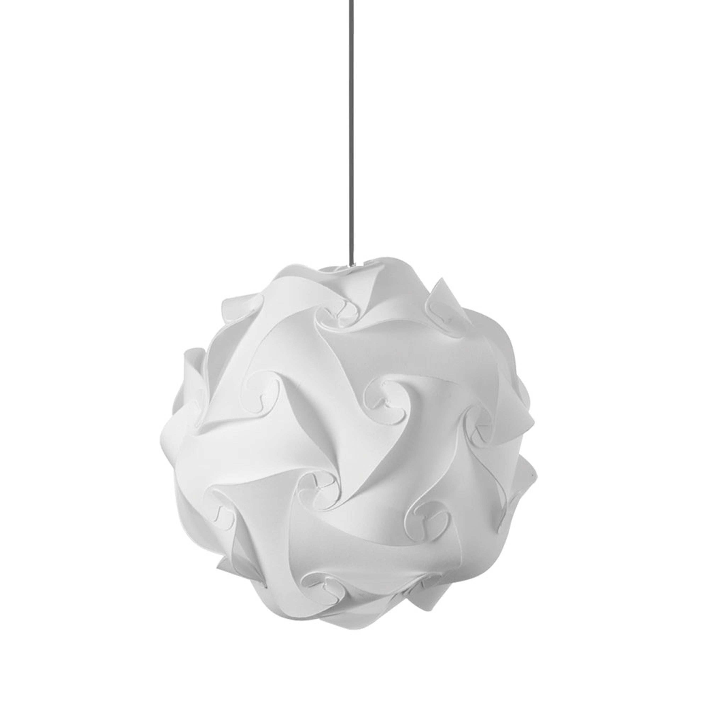 Dainolite Globus - DBL-M-790 - 1 Light Pendant, Polished Chrome Finish, White Fabric - White