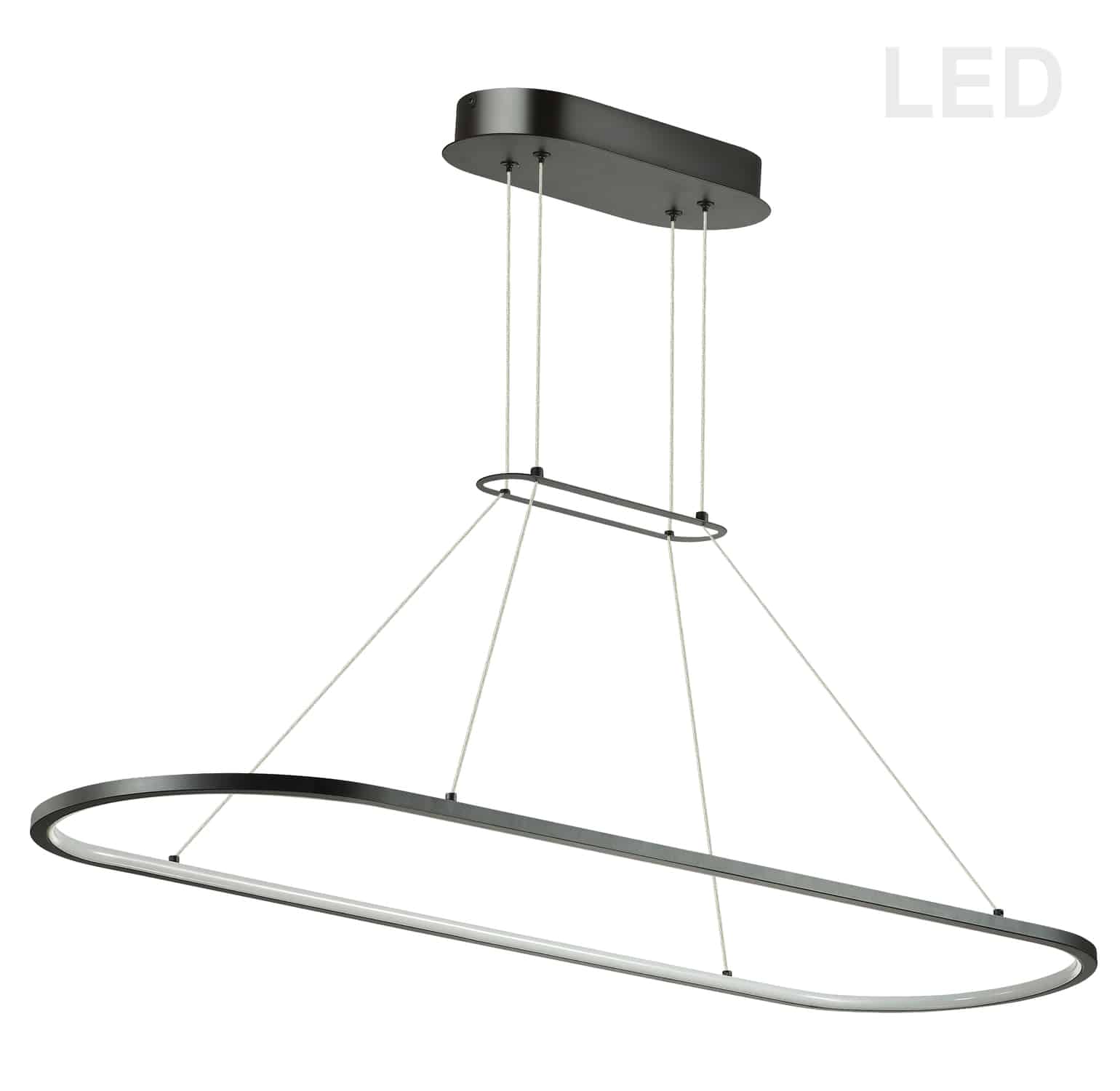 Dainolite Daytona - DTA-4046LEDHP-MB - 46W Horizontal Pendant, Matte Black with White Diffuser - Black