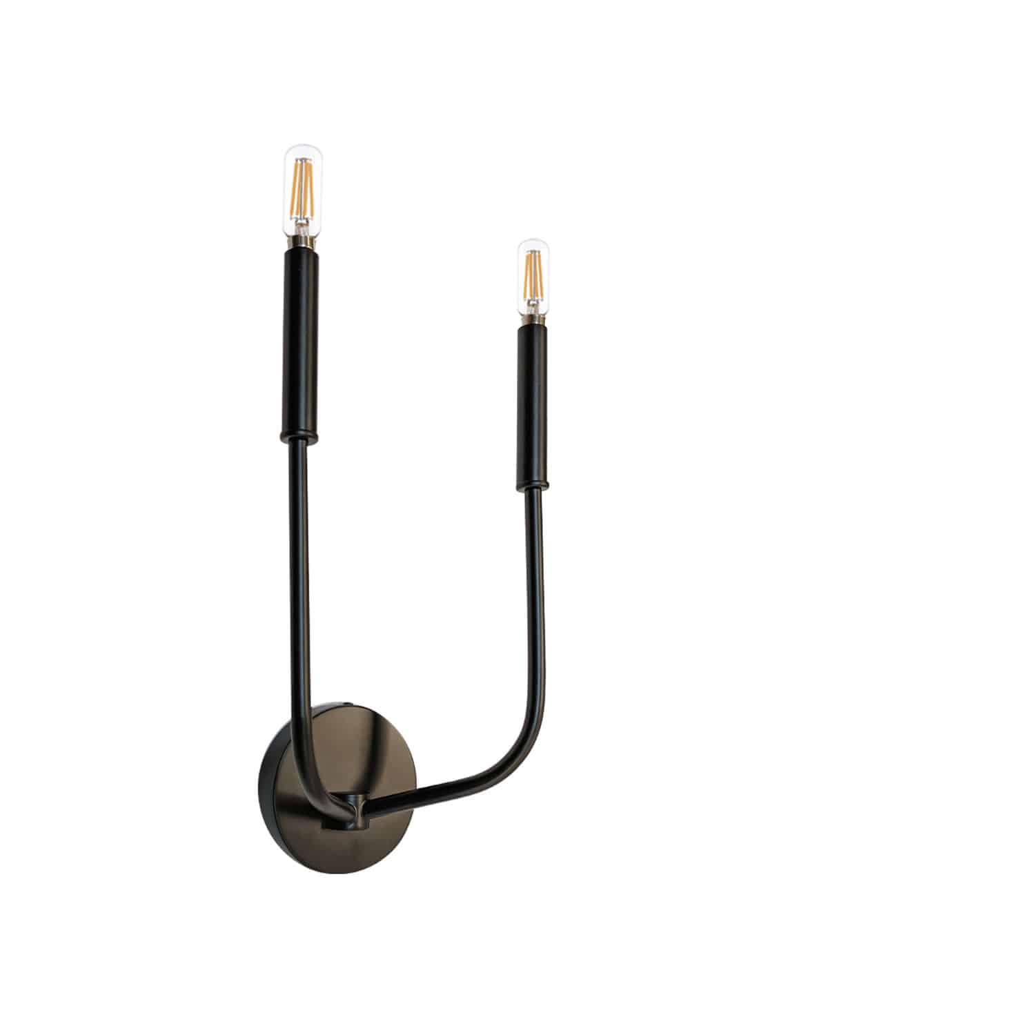 Dainolite Eleanor - ELN-152W-MB - 2 Light Wall Sconce, Matte Black - Black