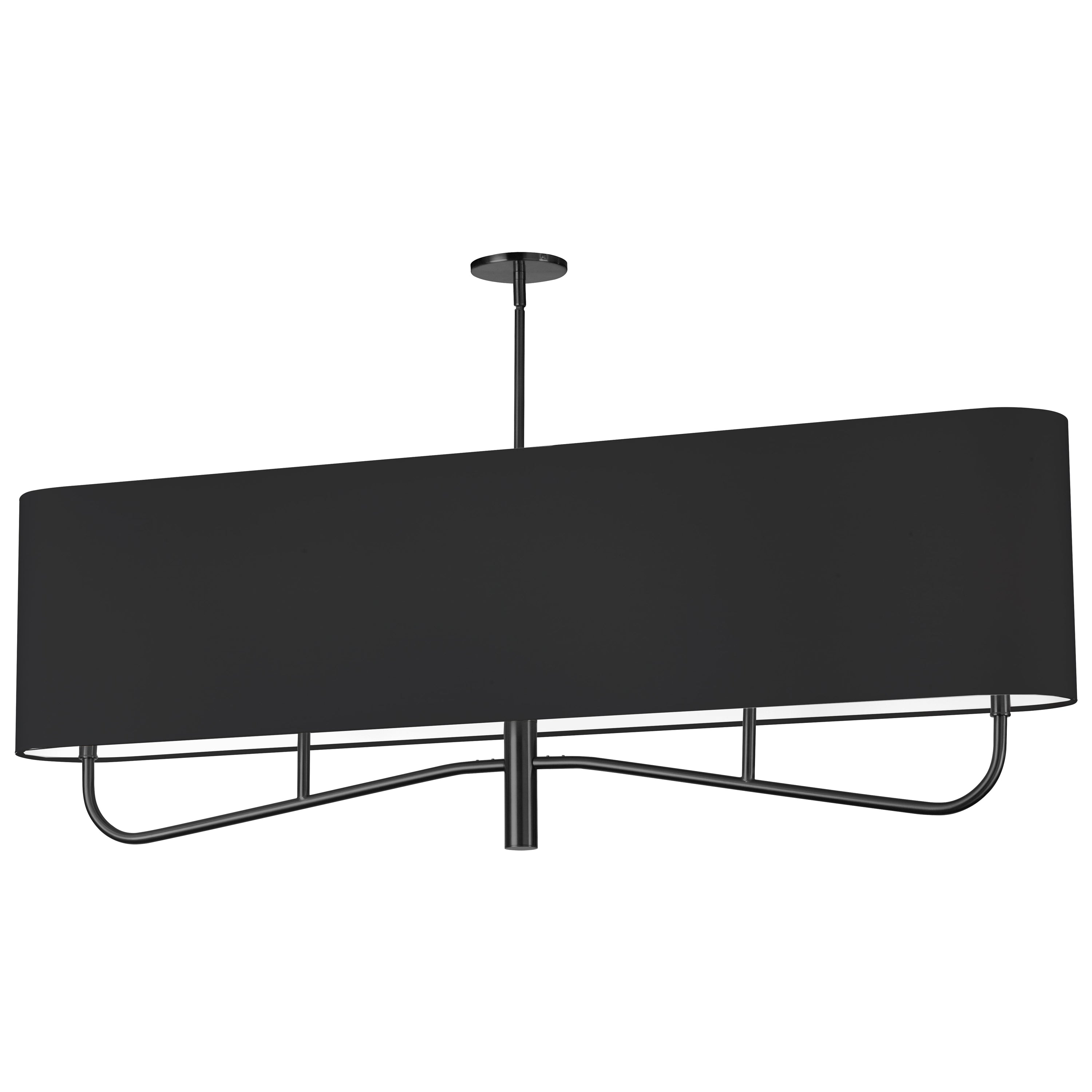 Dainolite Eleanor - ELN-544HC-MB-797 - 4 Light Horizontal Chandelier Fixture Matte Black with Black Shade - Matte Black