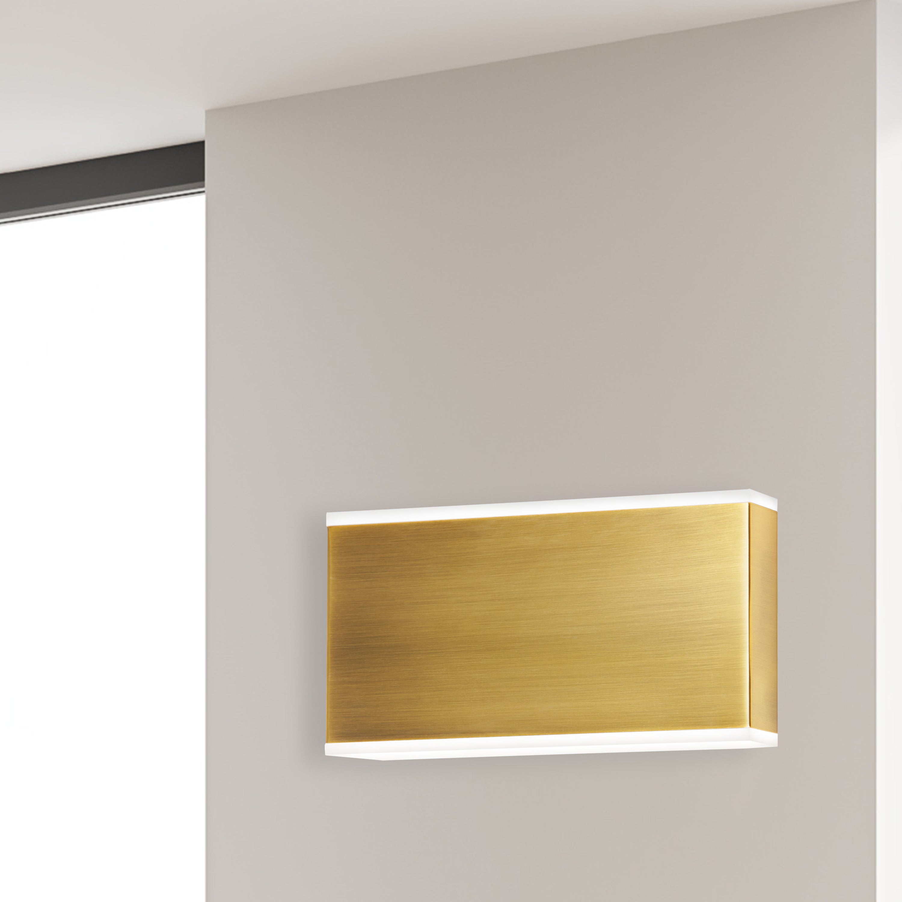 Dainolite Emery - EMY-105-20W-AGB - 20W Wall Sconce, Aged Brass with Frosted Acrylic Diffuser - Aged Brass