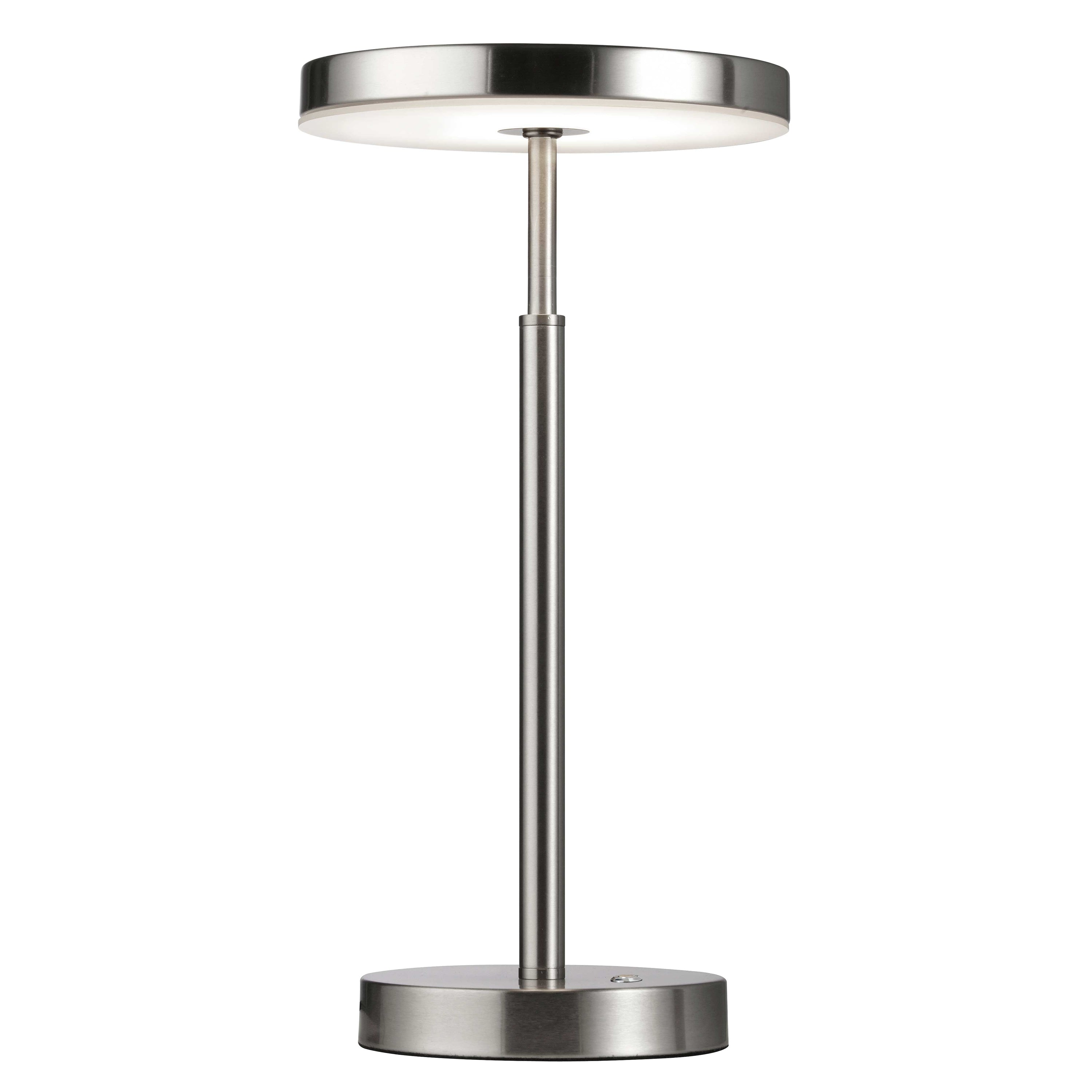 Dainolite Francine - FCE-1510LEDT-SN - 10W Table Lamp, Satin Nickel w/ White Acrylic Diffuser - Satin Nickel