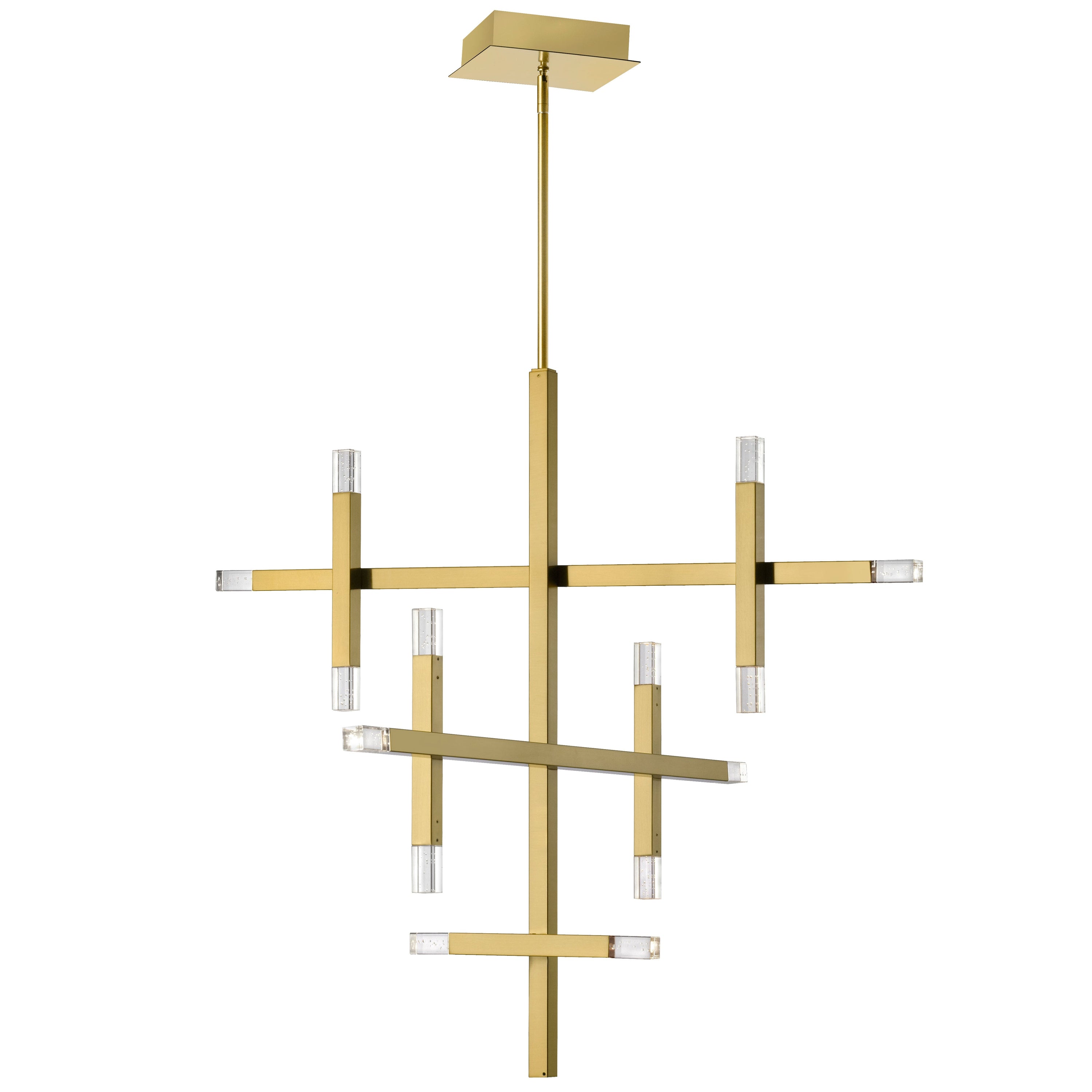 Dainolite Francesca - FCS-3656C-AGB - 42W Aged Brass Chandelier Fixture w/ Acrylic Diffuser - Aged Brass