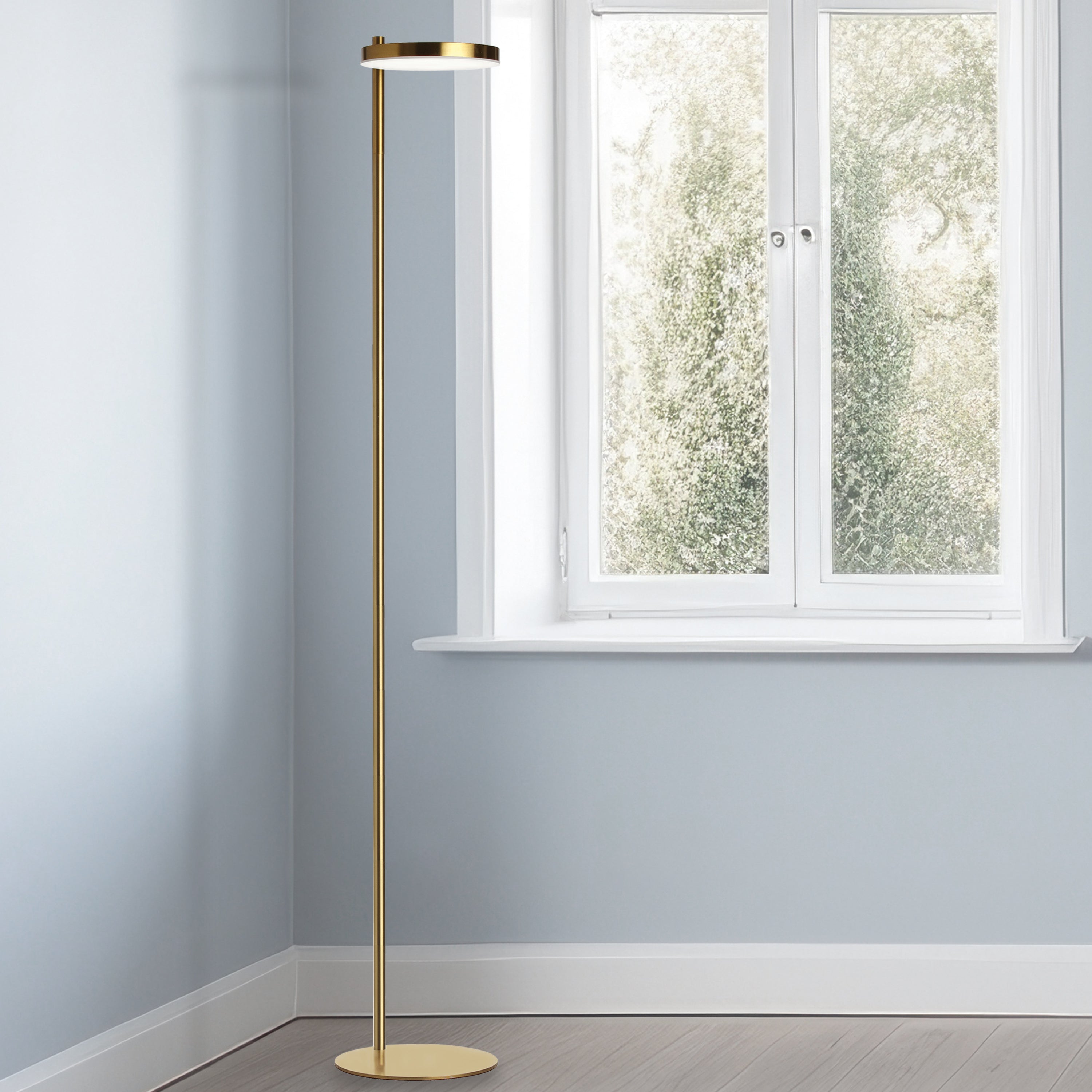 Dainolite Fia - FIA-6030LEDF-AGB - 1 Light LED Fia Floor Lamp Aged Brass - Aged Brass