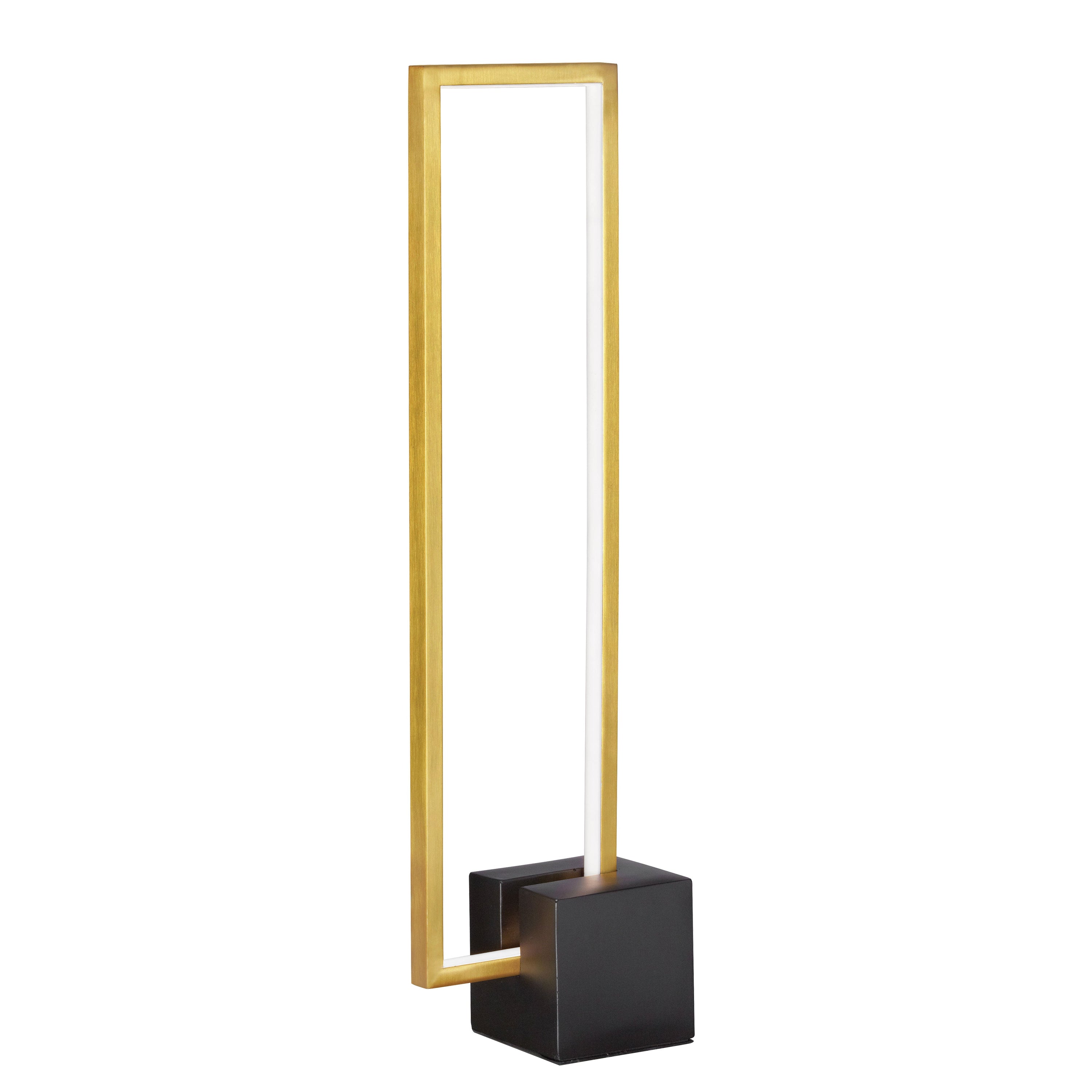 Dainolite Florence - FLN-LEDT25-AGB-MB - 22W LED Table Lamp, Aged Brass with Matte Black Concrete Base - Aged Brass