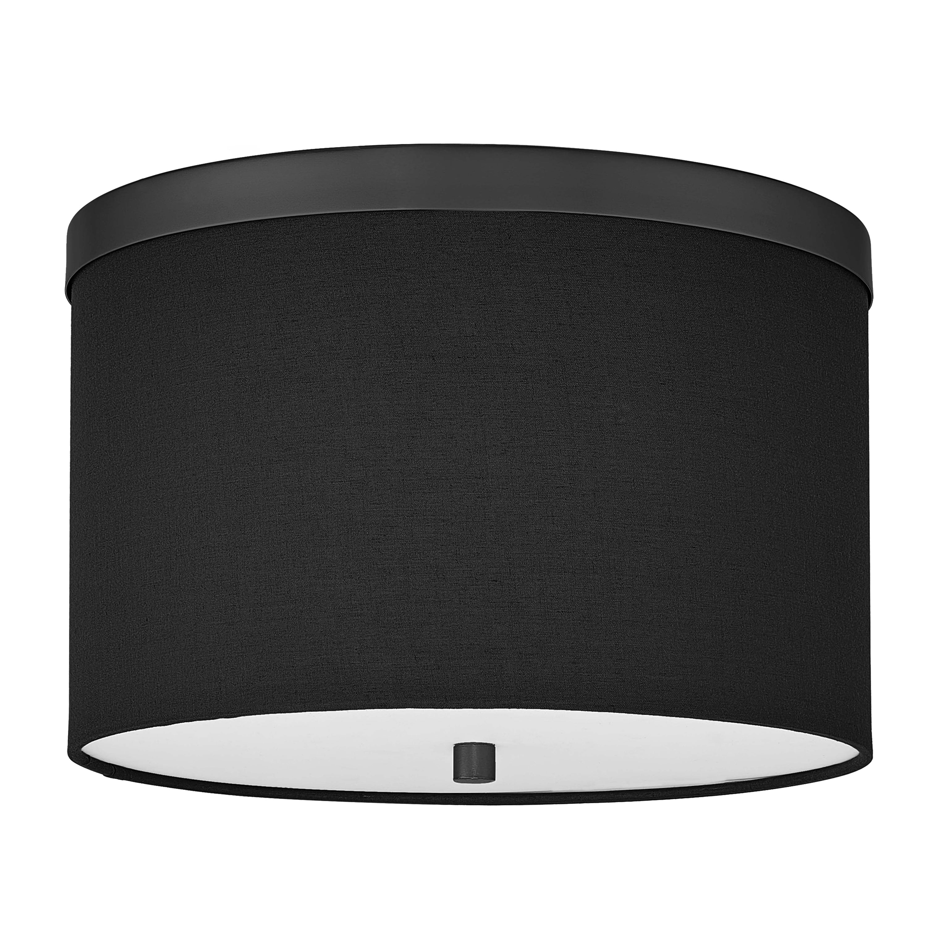 Dainolite FRD-122FH-MB-BK 2 Light Incandescent Flush Mount Matte Black with Black Shade