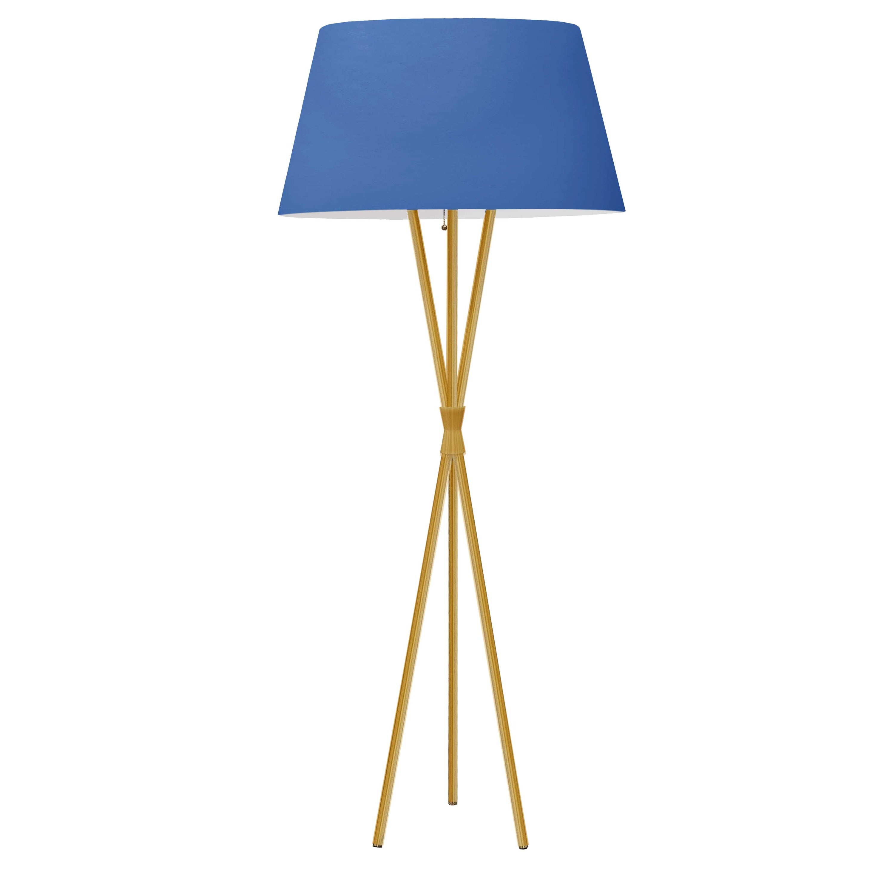 Dainolite Gabriela - GAB-601F-AGB-202 - 1 Light Aged Brass Floor Lamp w/ Blue Shade - Aged Brass