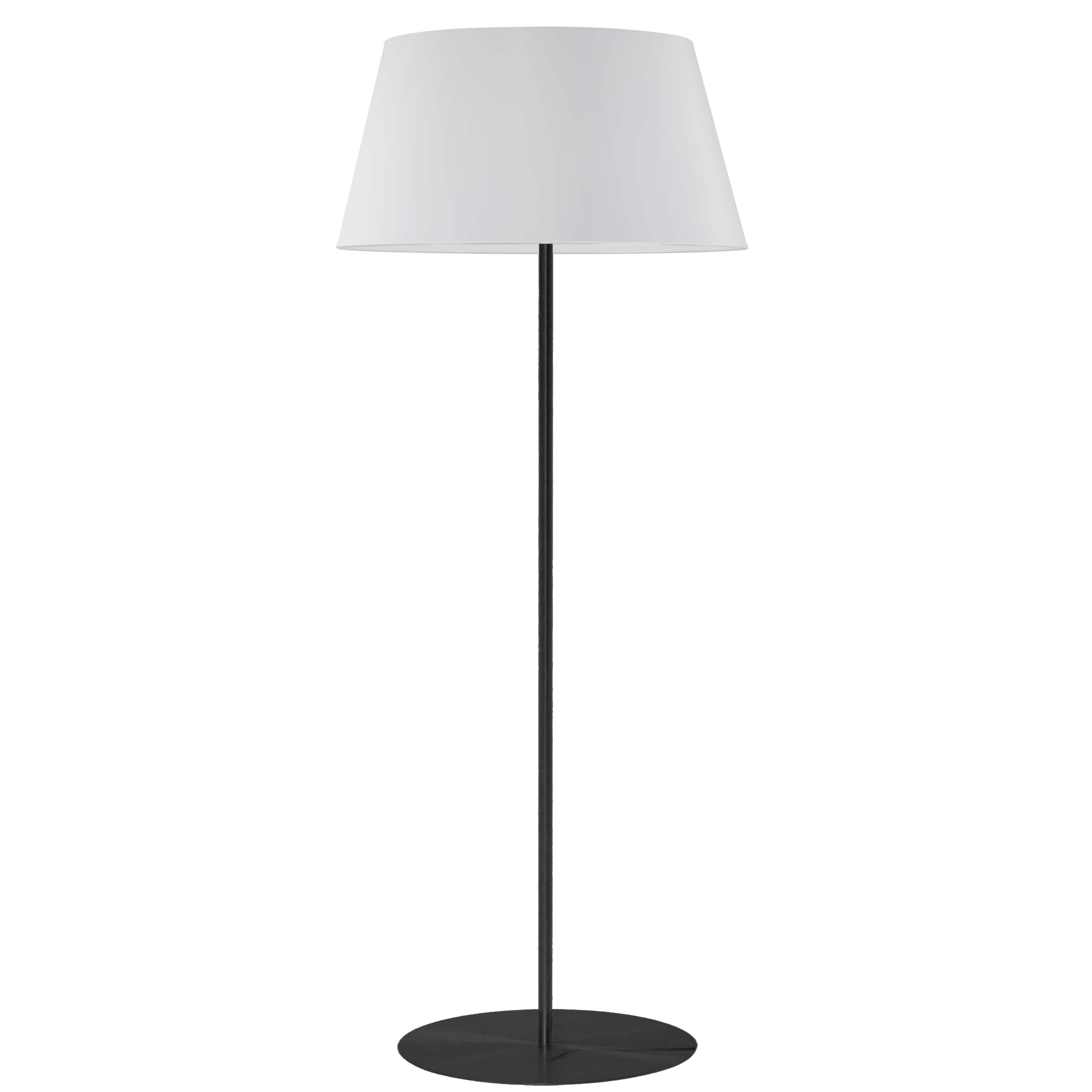 Dainolite GTC-R631F-MB-WH 1 Light Incandescent Round Base Floor Lamp Matte Black with White Shade