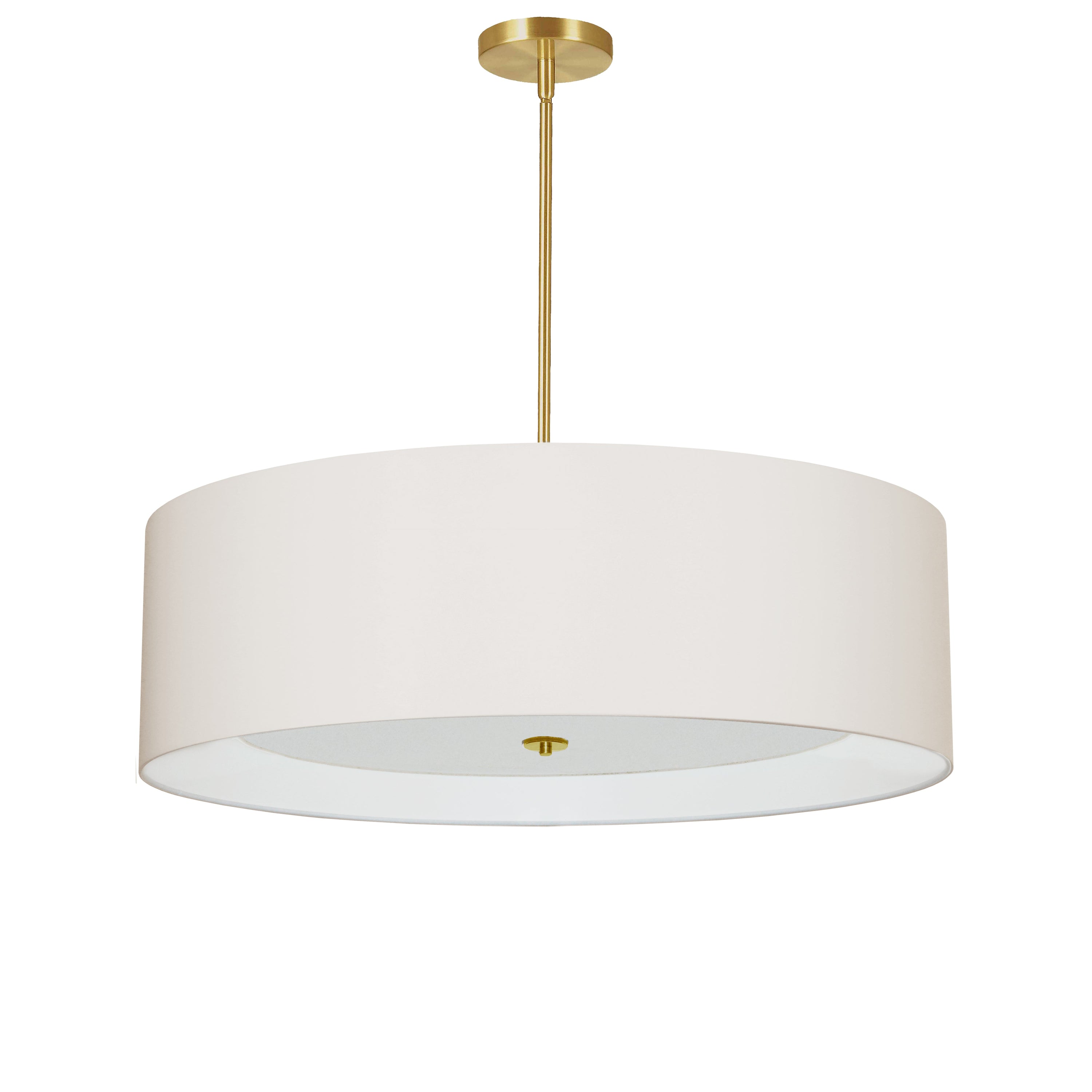 Dainolite Helena - HEL-304P-AGB-CRM - 4 Light Pendant, Aged Brass with Cream Shade - Cream