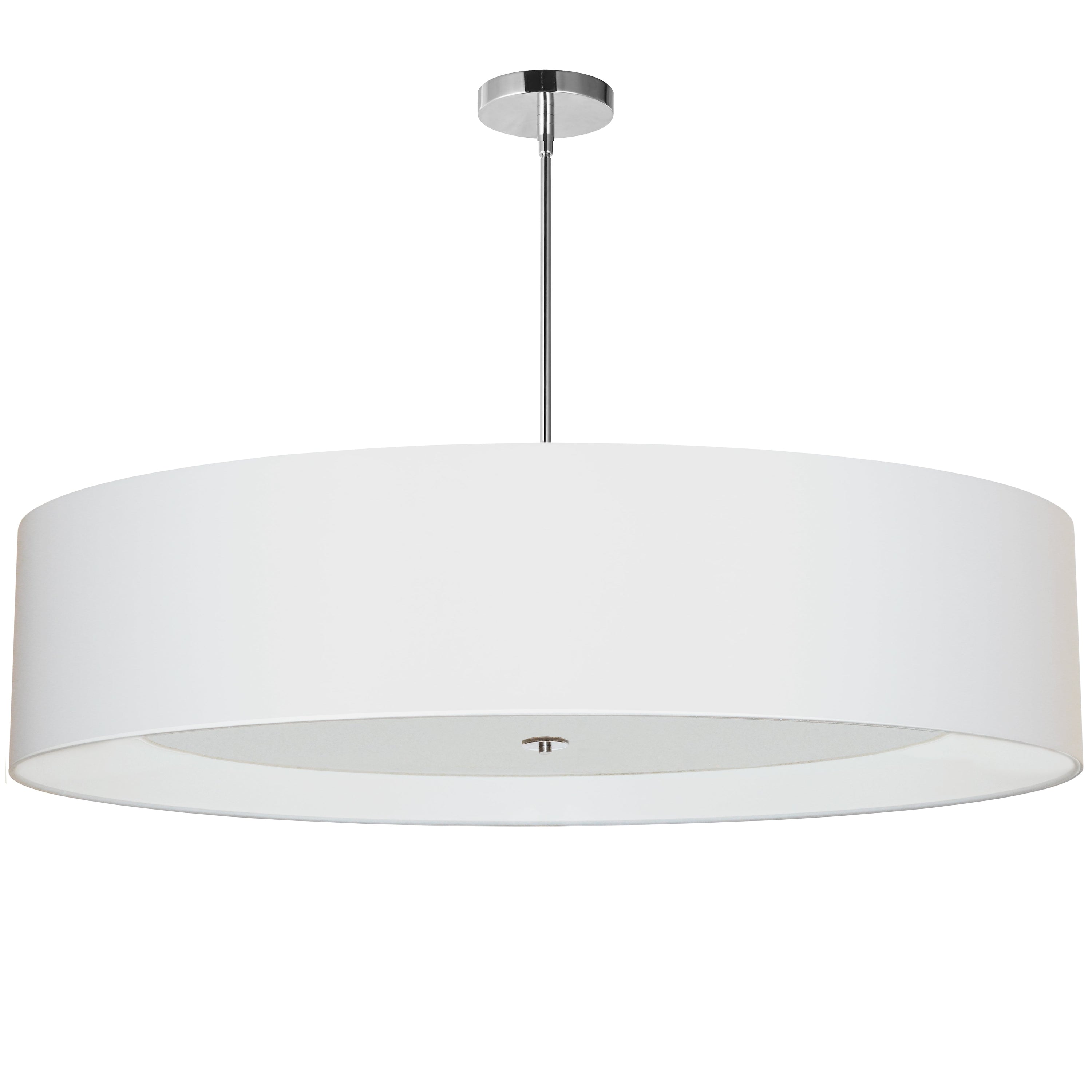 Dainolite Helena - HEL-406P-PC-WH - 6 Light Polished Chrome Helena Pendant w/ White Shade and White Fabric Diffuser - White