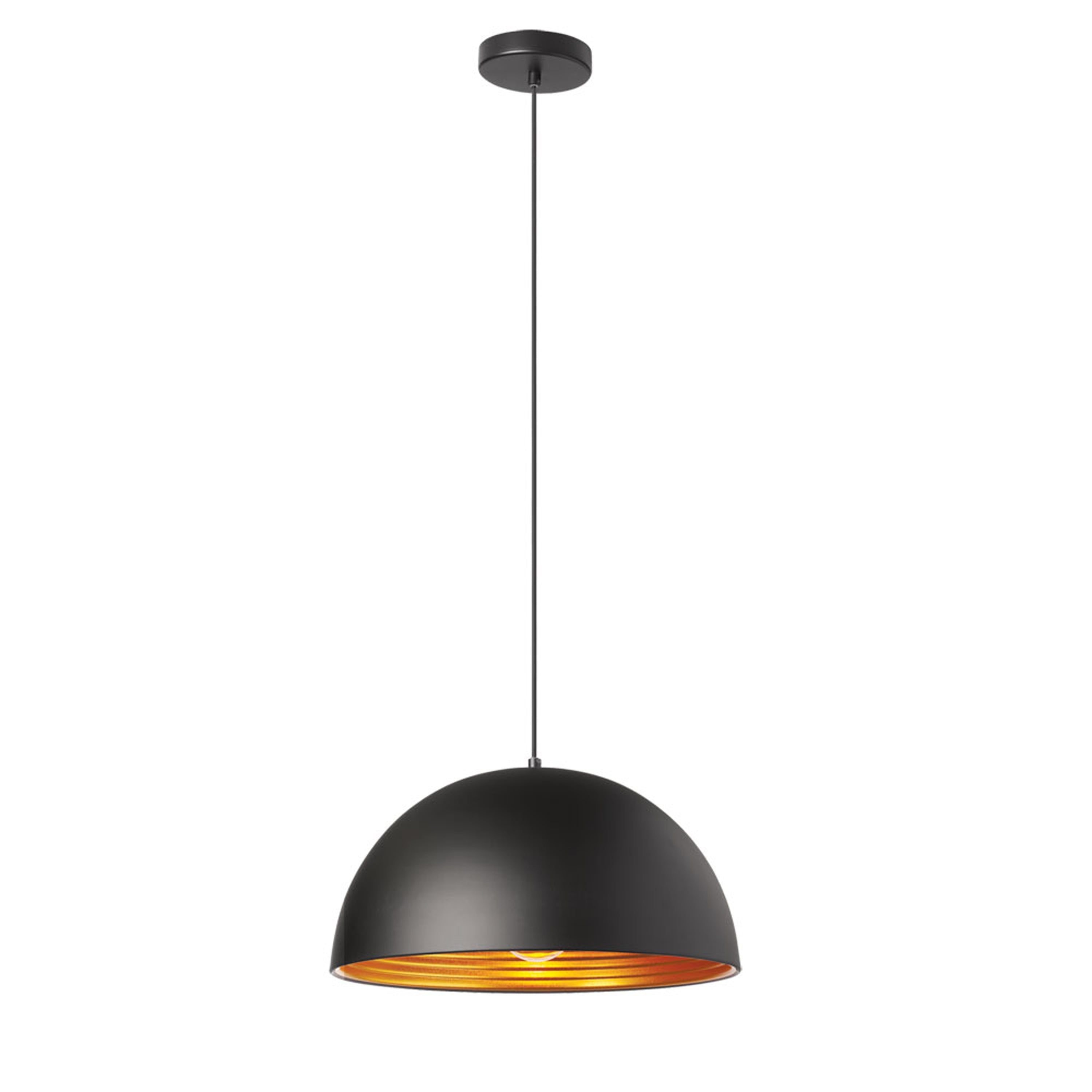 Dainolite Helsinki - HKI-161LP-BK - 1 Light Pendant, Matte Black / Gold - Black