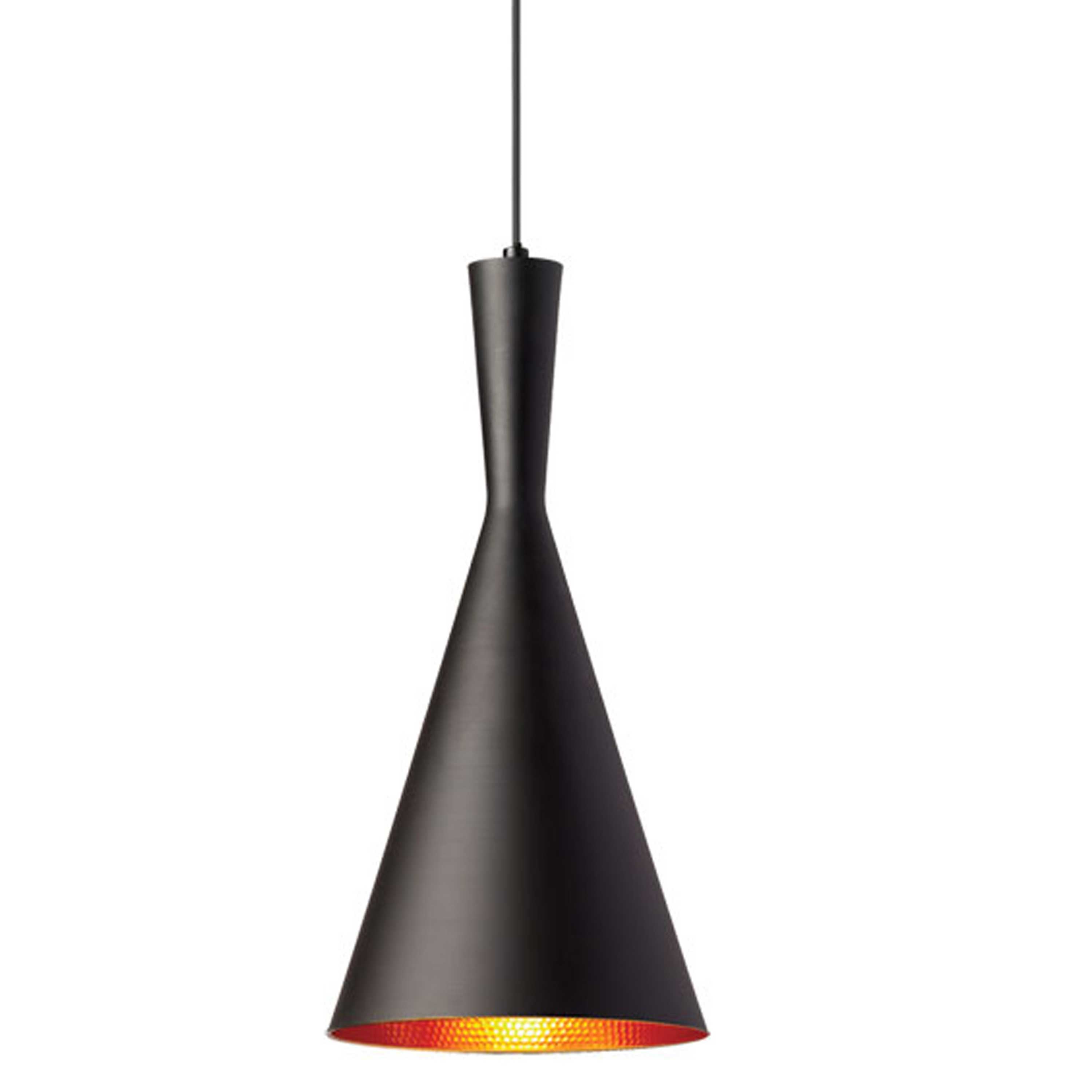 Dainolite Helsinki - HKI-81P-BK - 1 Light Pendant, Matte Black w/Gold Pebbled Interior - Black