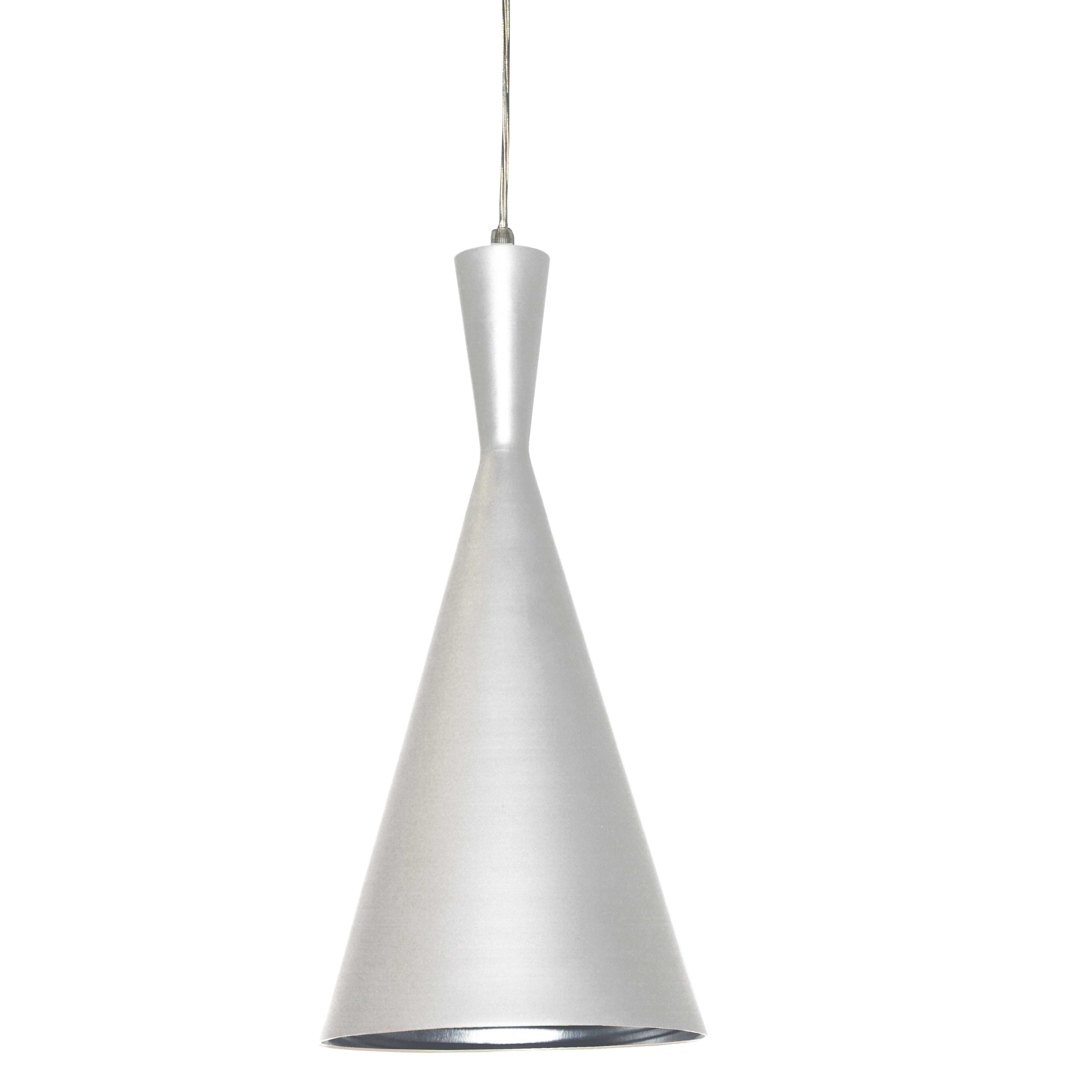 Dainolite Helsinki - HKI-81P-WH - 1 Light Pendant, Matte White w/Silver Pebbled Interior - White