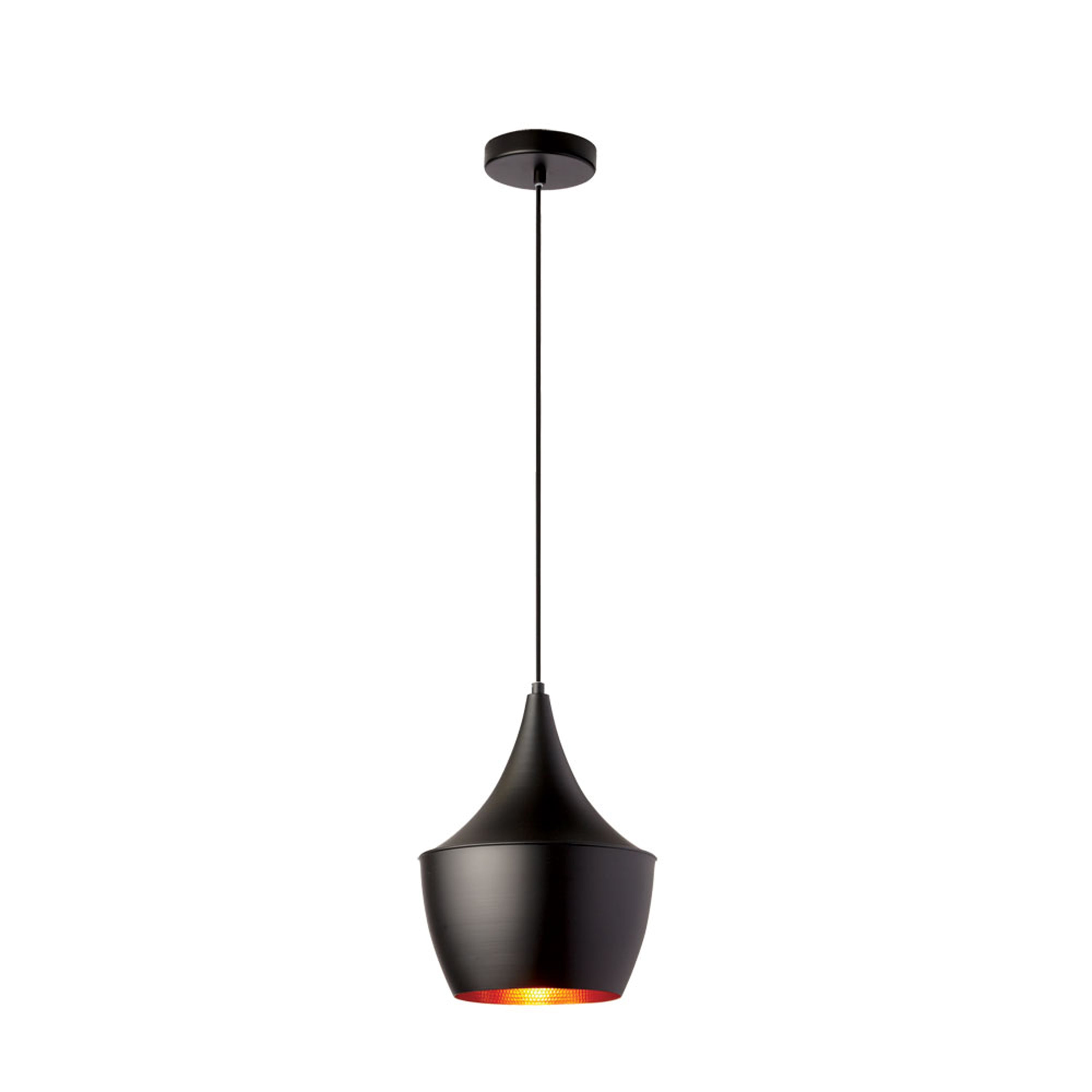 Dainolite Helsinki - HKI-91P-BK - 1 Light Pendant, Matte Black / Gold - Black