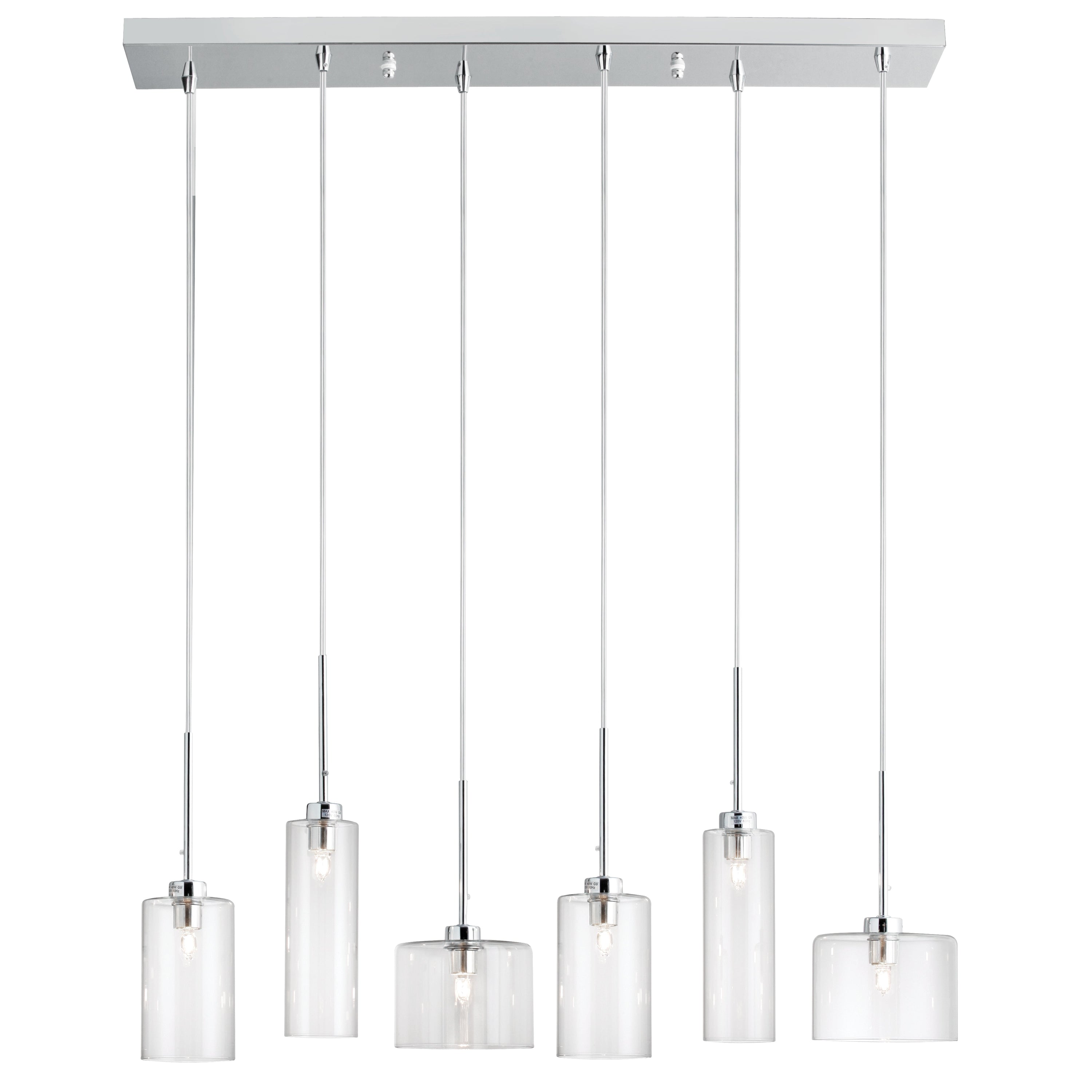 Dainolite Industrial Chic - IC-286P-PC - 6 Light Horizontal Pendant, Polished Chrome - Polished Chrome