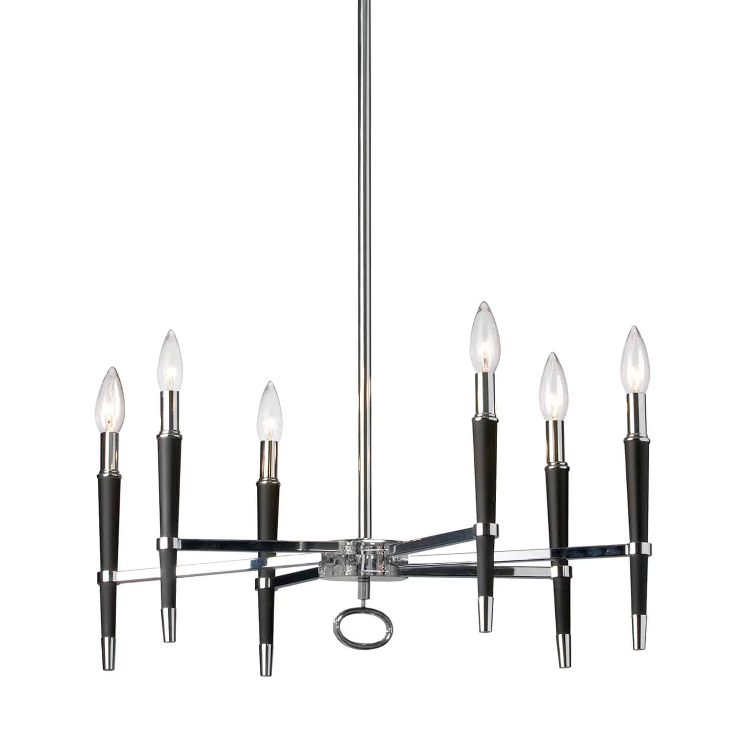 Dainolite Langford - LAN-246C-PC - 6 Light Chandelier Fixture, Polished Chrome Finish - Polished Chrome