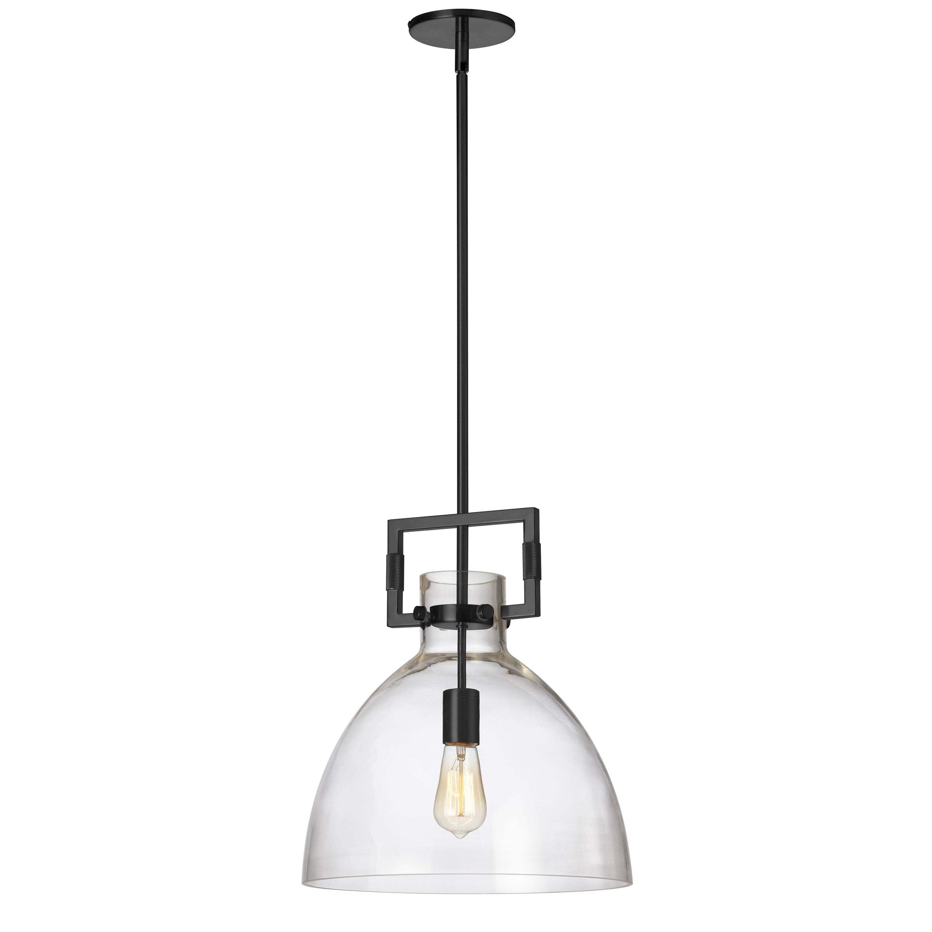 Dainolite Liberty - LBY-141P-MB - 1 Light Matte Black Pendant - Clear