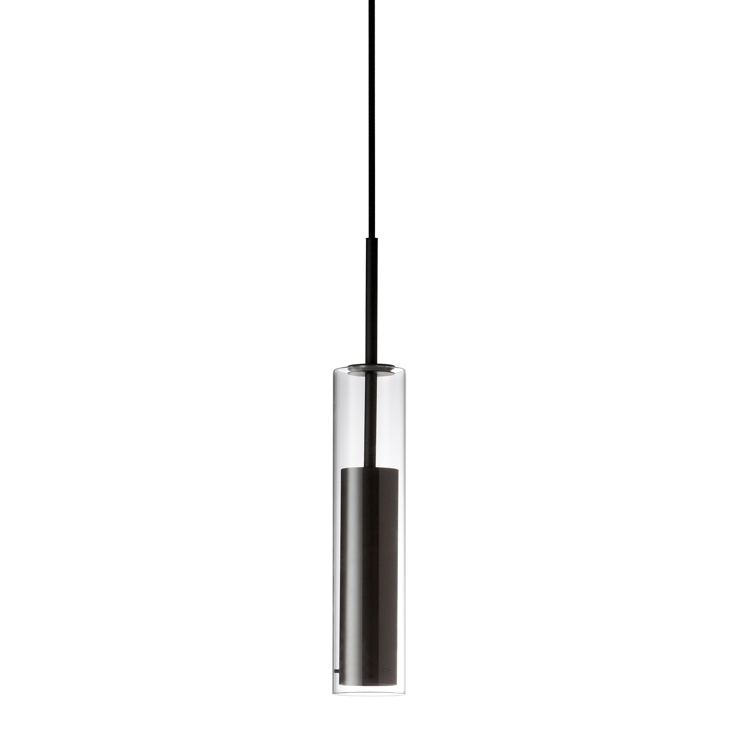 Dainolite Luna - LUN-1LEDP-BK - 6W LED Pendant, Black Finish with Clear Glass - Black