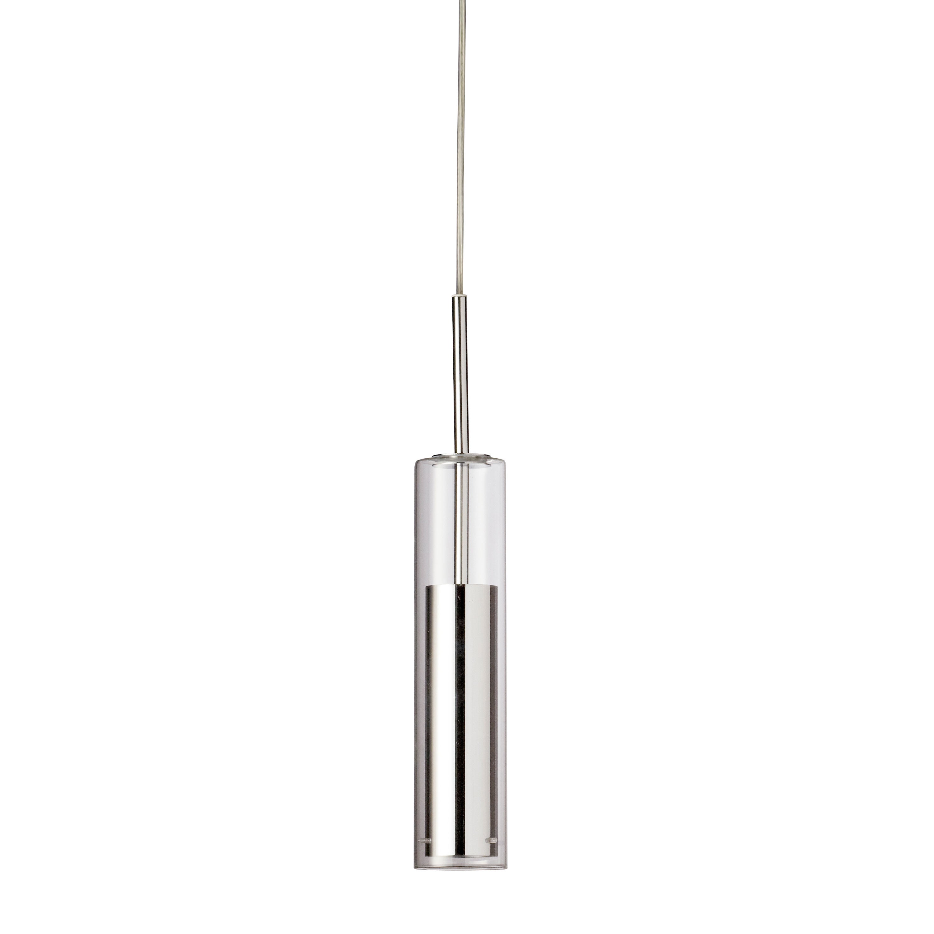 Dainolite Luna - LUN-1LEDP-PC - 6W LED Pendant, Polished Chrome Finish with Clear Glass - Polished Chrome