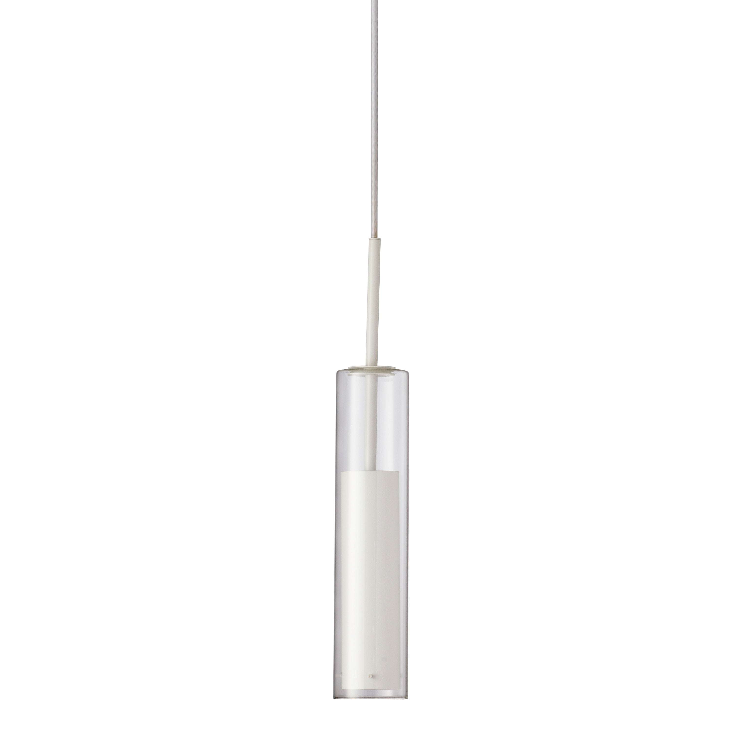 Dainolite Luna - LUN-1LEDP-WH - 6W LED Pendant, White Finish with Clear Glass - White