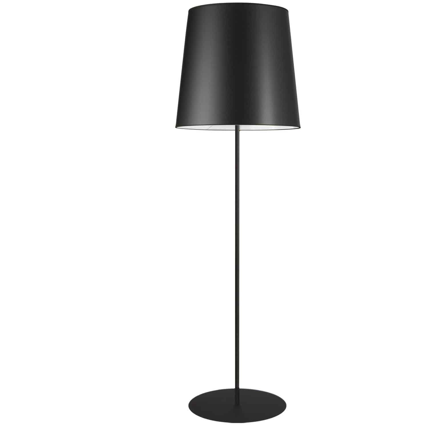 Dainolite Transitional - MM681F-BK-797 - 1 Light Black Floor Lamp w/ Black Drum Shade - Black