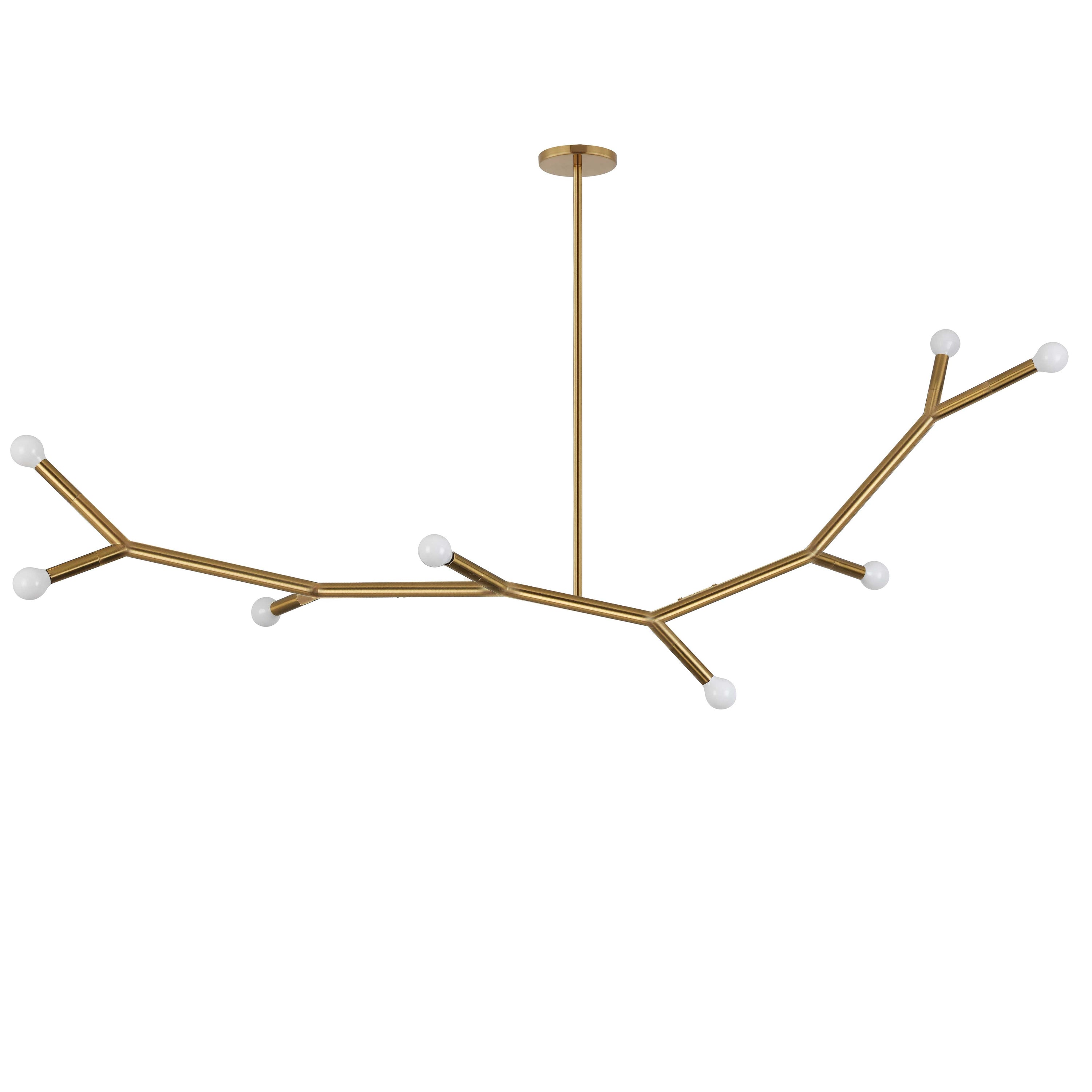 Dainolite Morgan - MOR-608HP-AGB - 8 Light Horizontal Pendant Aged Brass - Aged Brass