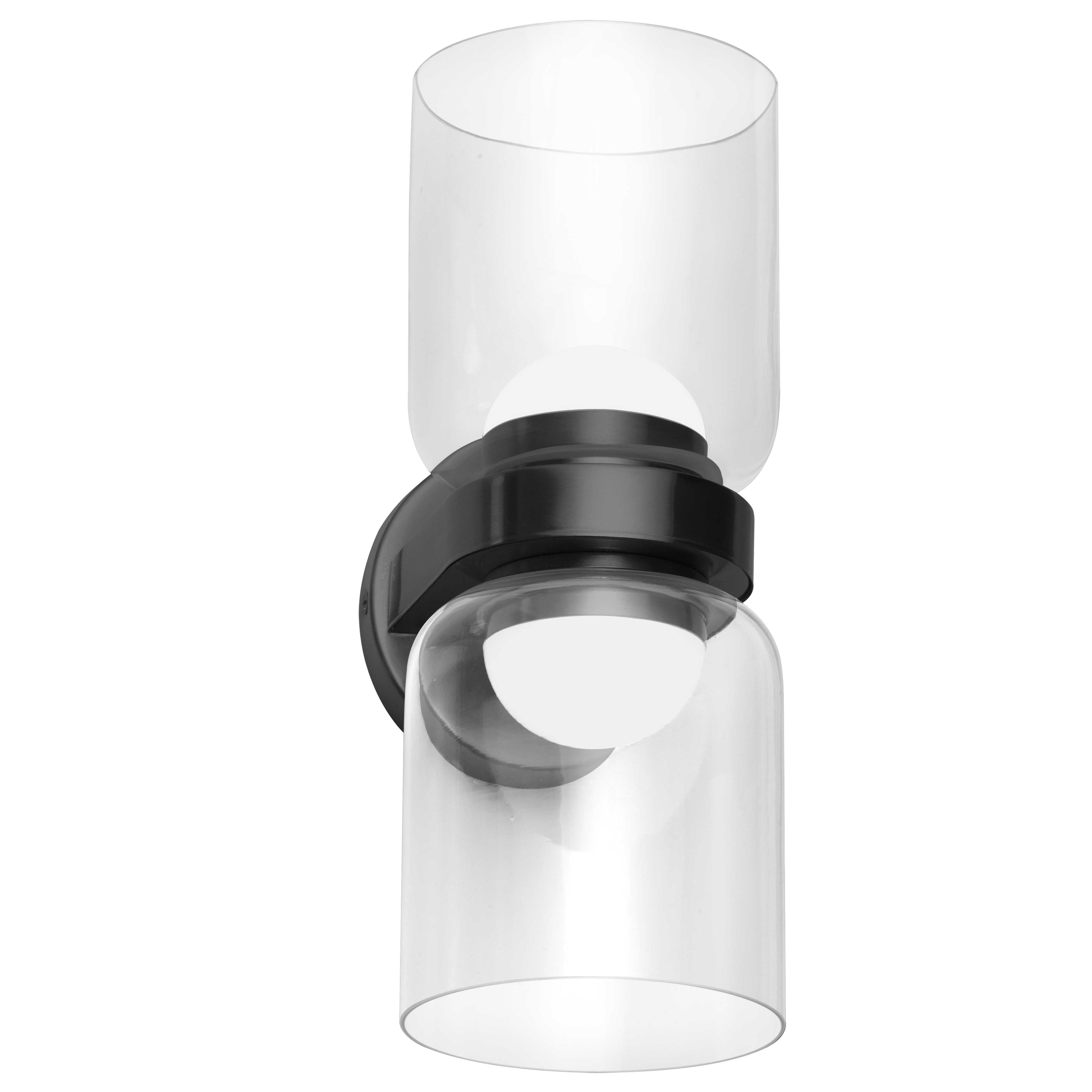 Dainolite Nadine - NAD-1020LEDW-MB - 10W LED Nadine Wall Sconce Matte Black w/ Clear Glass - Clear