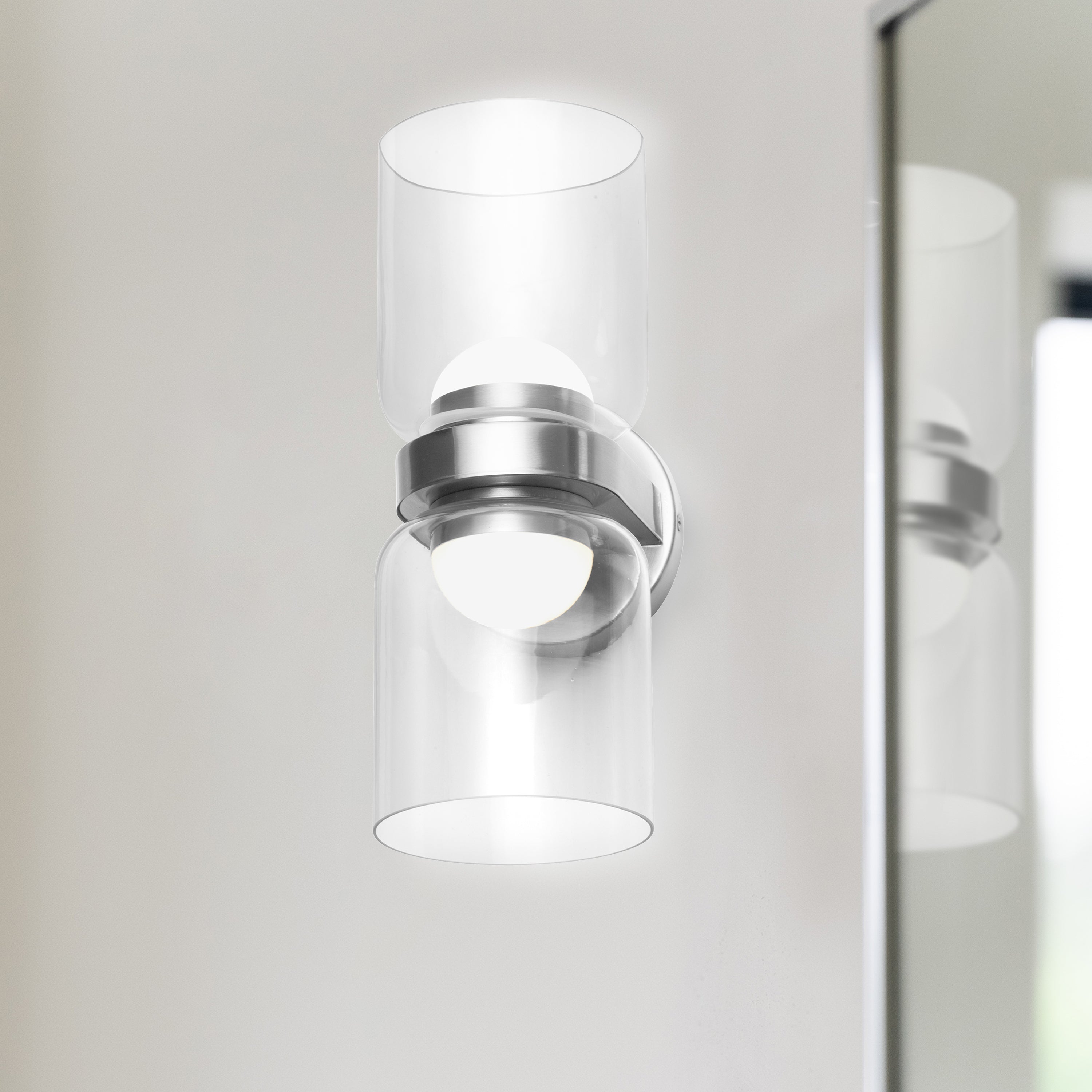 Dainolite Nadine - NAD-1020LEDW-PC - 10W LED Nadine Wall Sconce Polished Chrome w/ Clear Glass - Clear