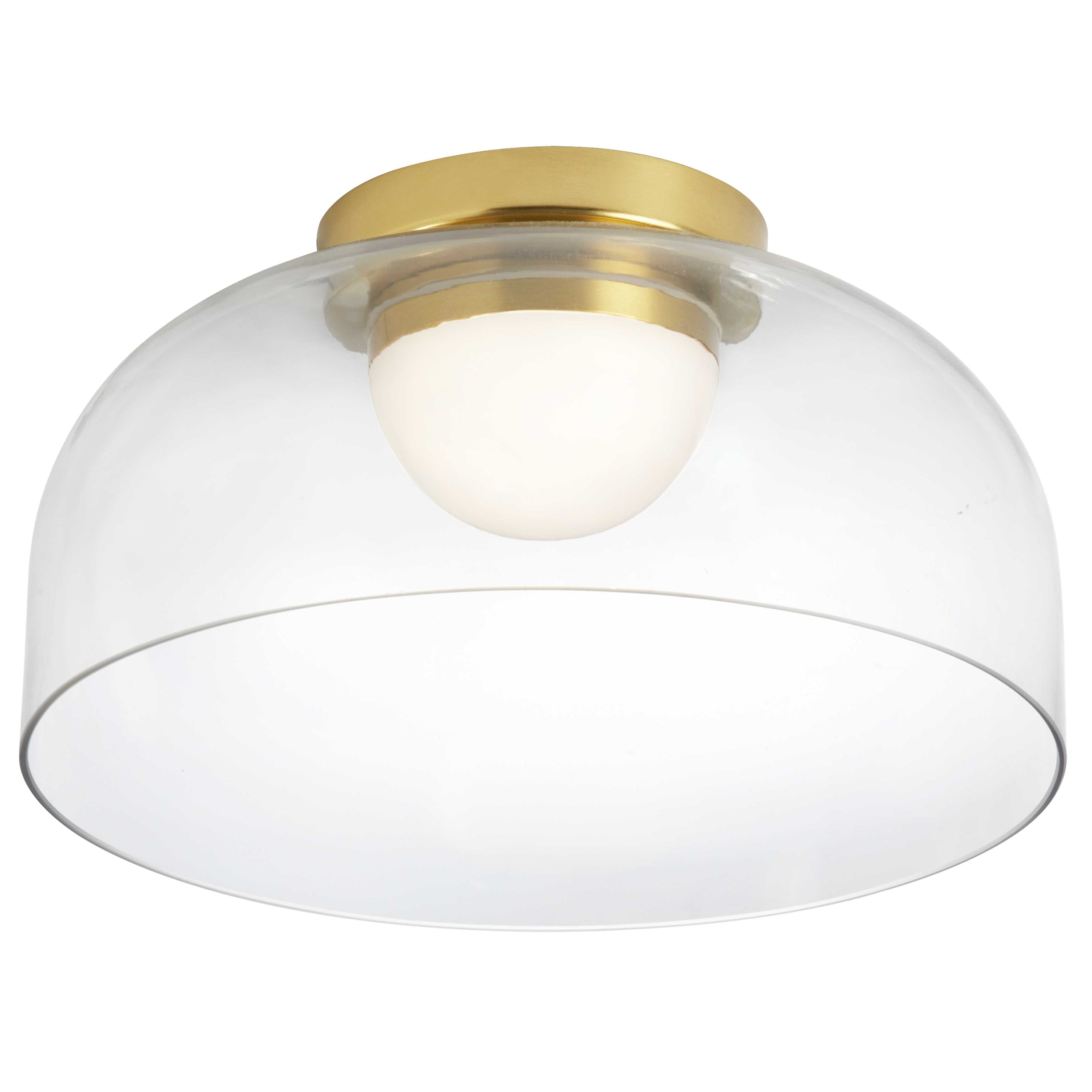 Dainolite Nadine - NAD-1210LEDFH-AGB - 10W LED Nadine Flush Mount Aged Brass w/ Clear Glass - Clear