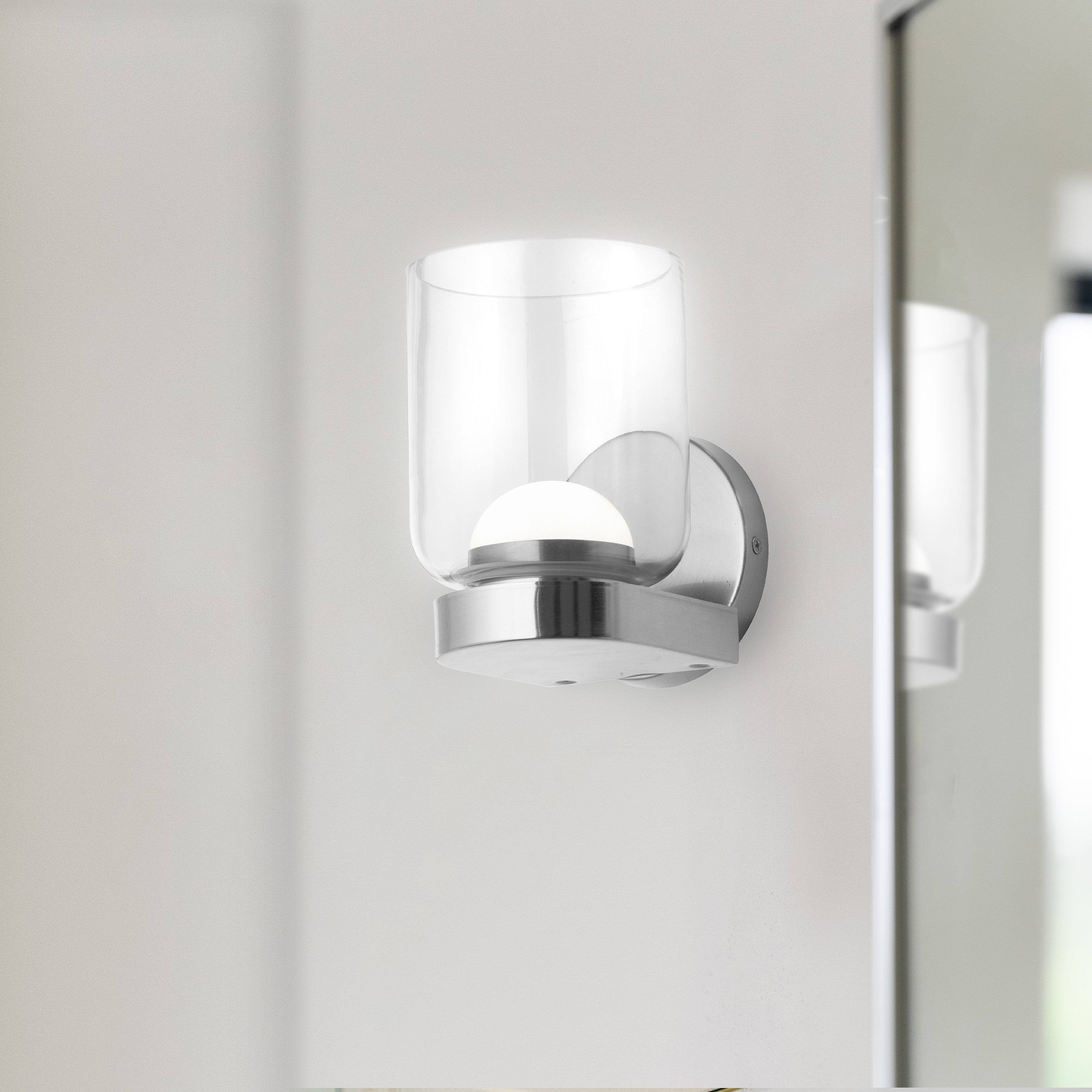 Dainolite Nadine - NAD-510LEDW-PC - 10W LED Nadine Wall Sconce Polished Chrome w/ Clear Glass - Clear