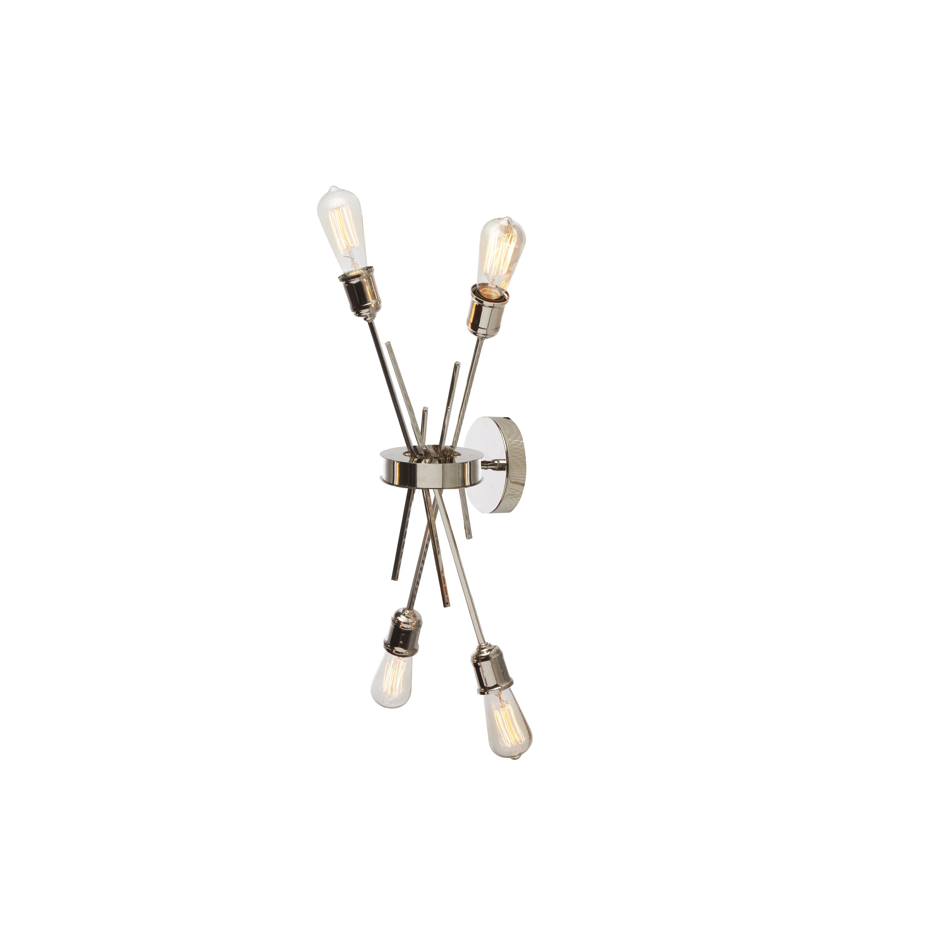 Dainolite Nebraska - NEB-194W-BC - 4 Light Wall Sconce, Burnished Chrome Finish - Polished Chrome