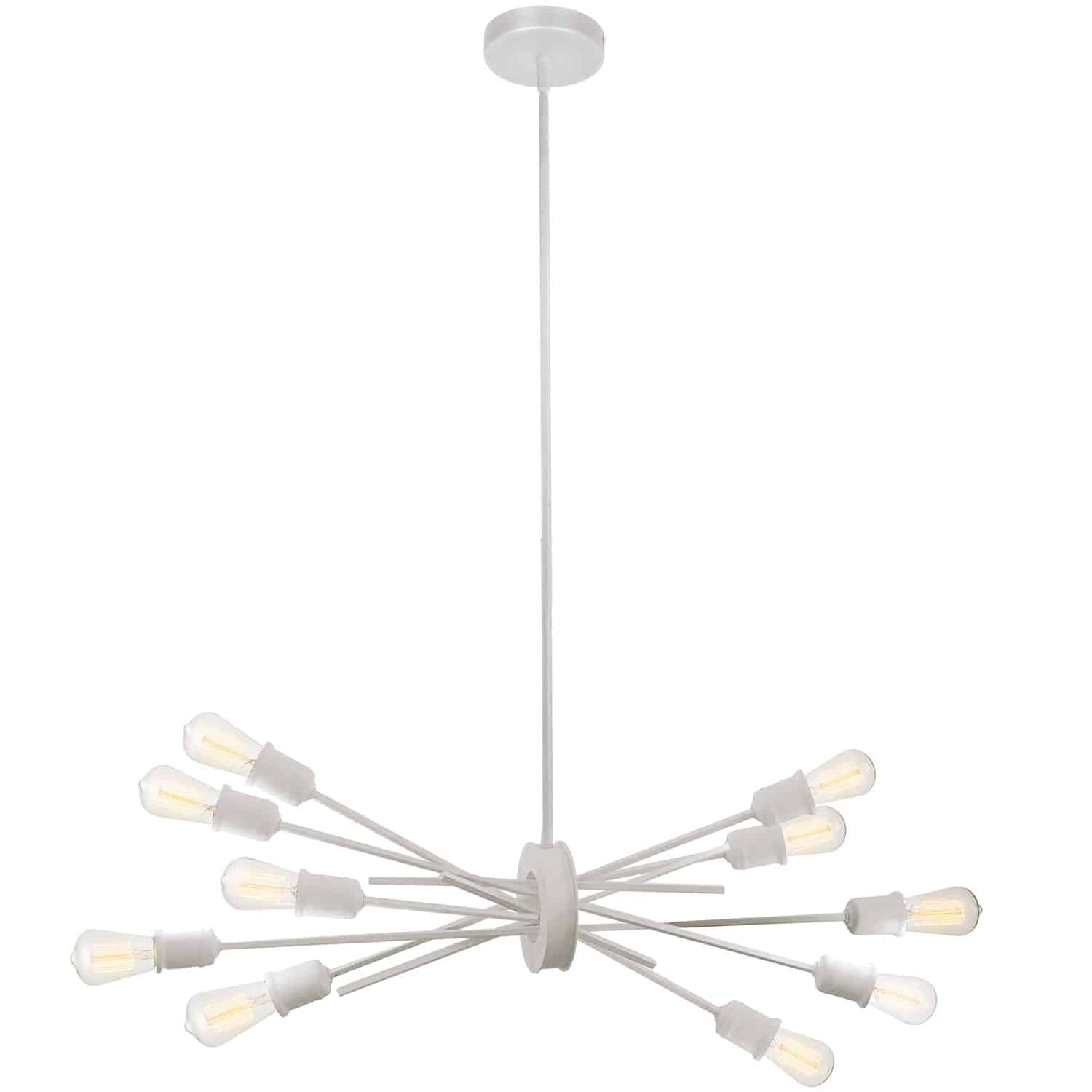 Dainolite Nebraska - NEB-3910HP-WH - 10 Light Horizontal Pendant Matte White Finish - White