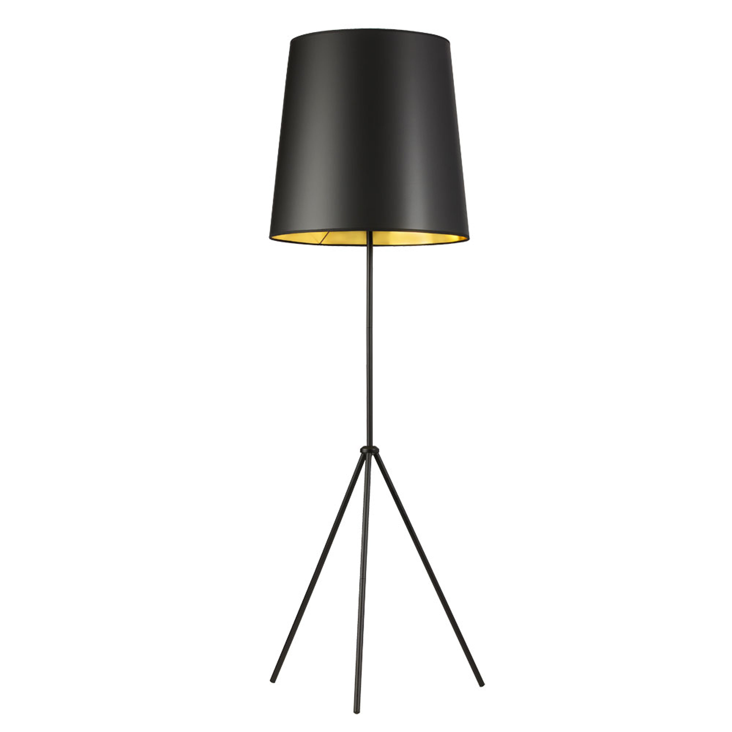 Dainolite Tripod - OD3-F-698-MB - 3 Leg Tapered Drum Floor Lamp, Matte Black - Black