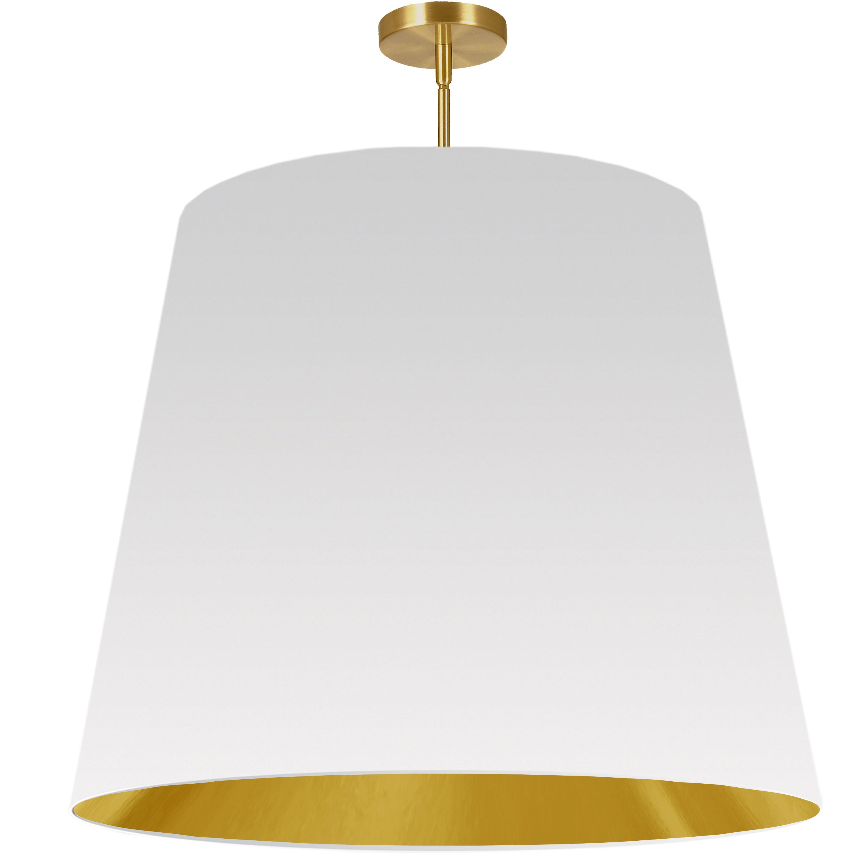 Dainolite Oversized Drum - ODR-XL-692 - 1 Light Oversized Drum Pendant X-Large White/Gold Shade - White