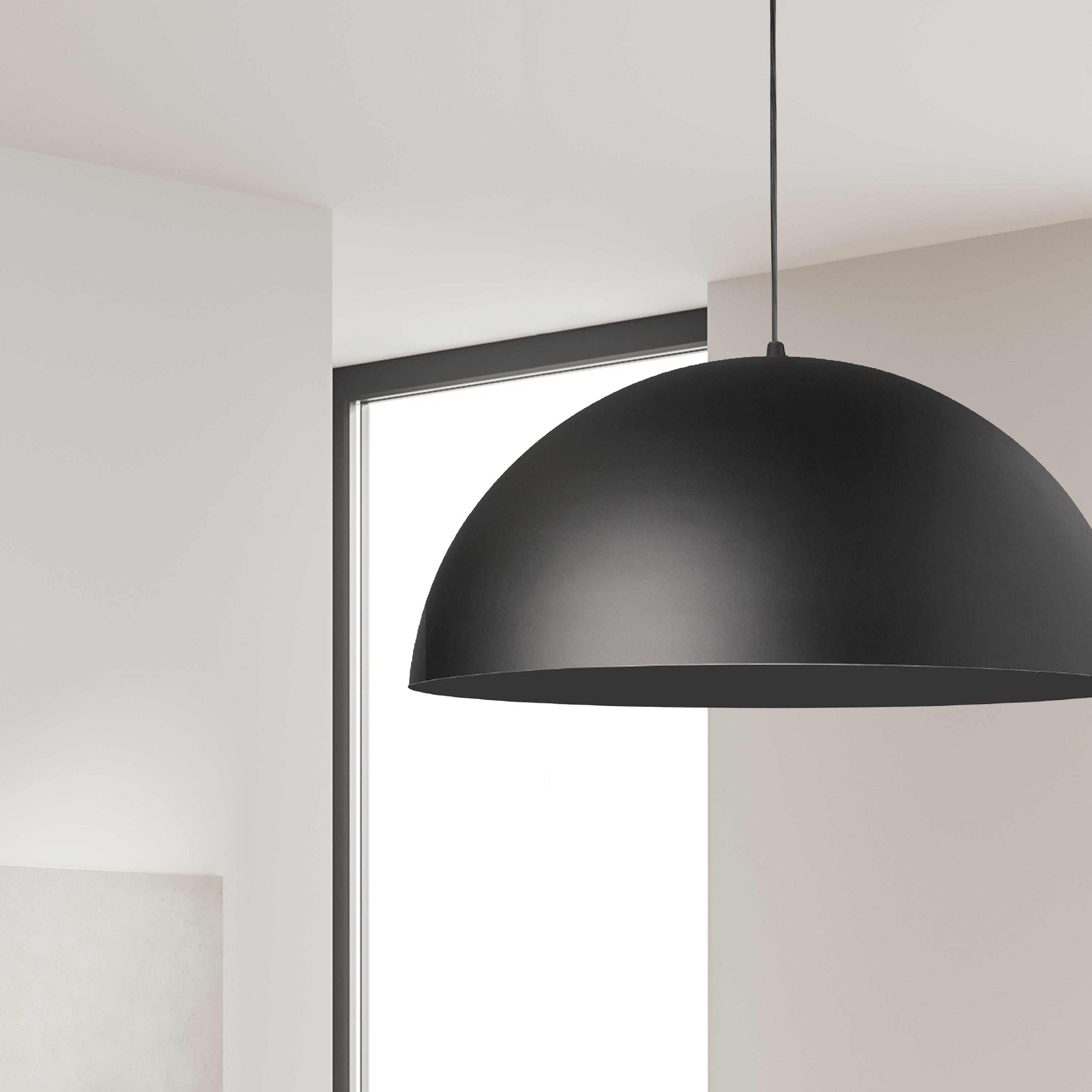 Dainolite Ofelia - OFE-161P-MB-MB - 1 Light Pendant, Matte Black - Black