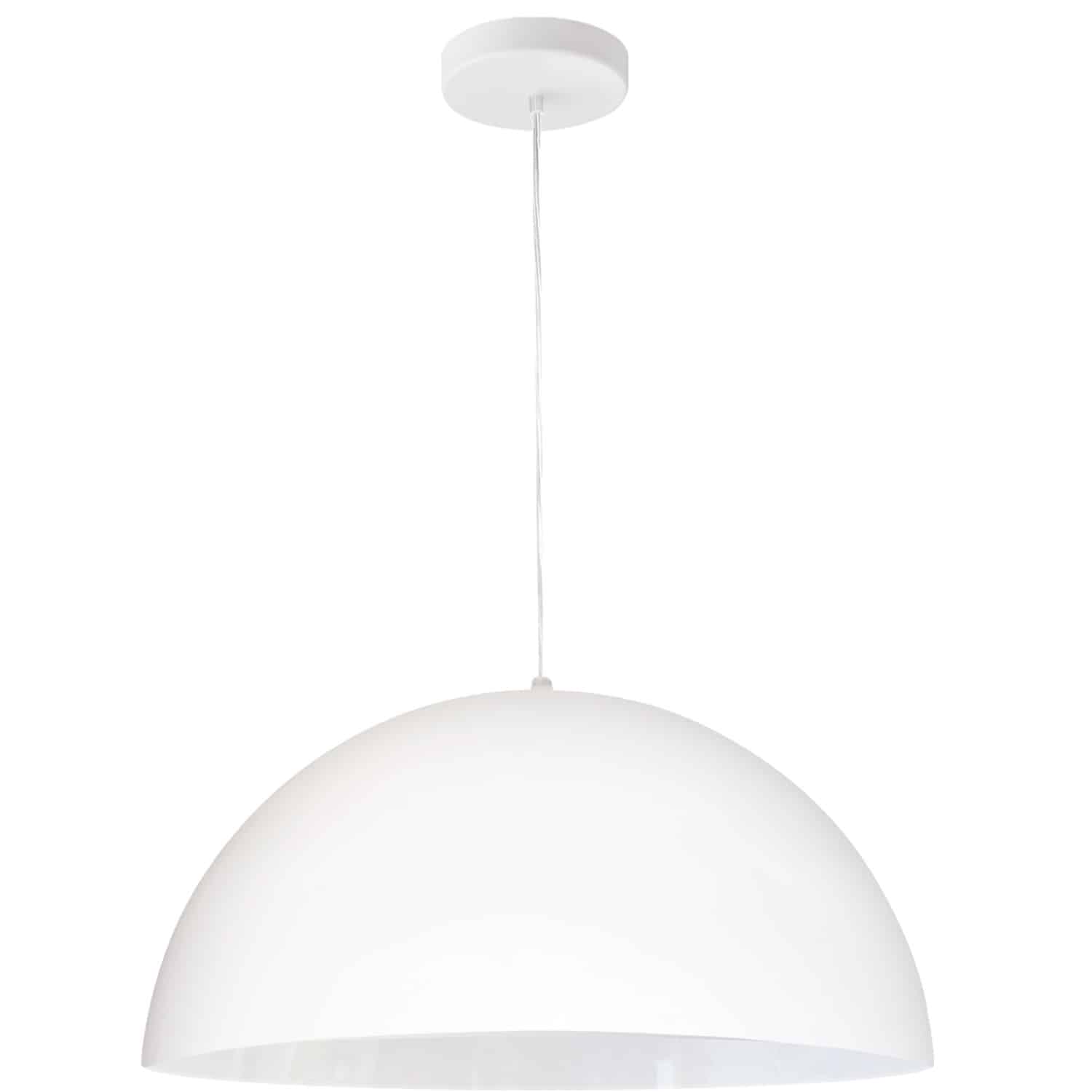 Dainolite Ofelia - OFE-161P-MW - 1 Light Small Dome Pendant, Matte White - White