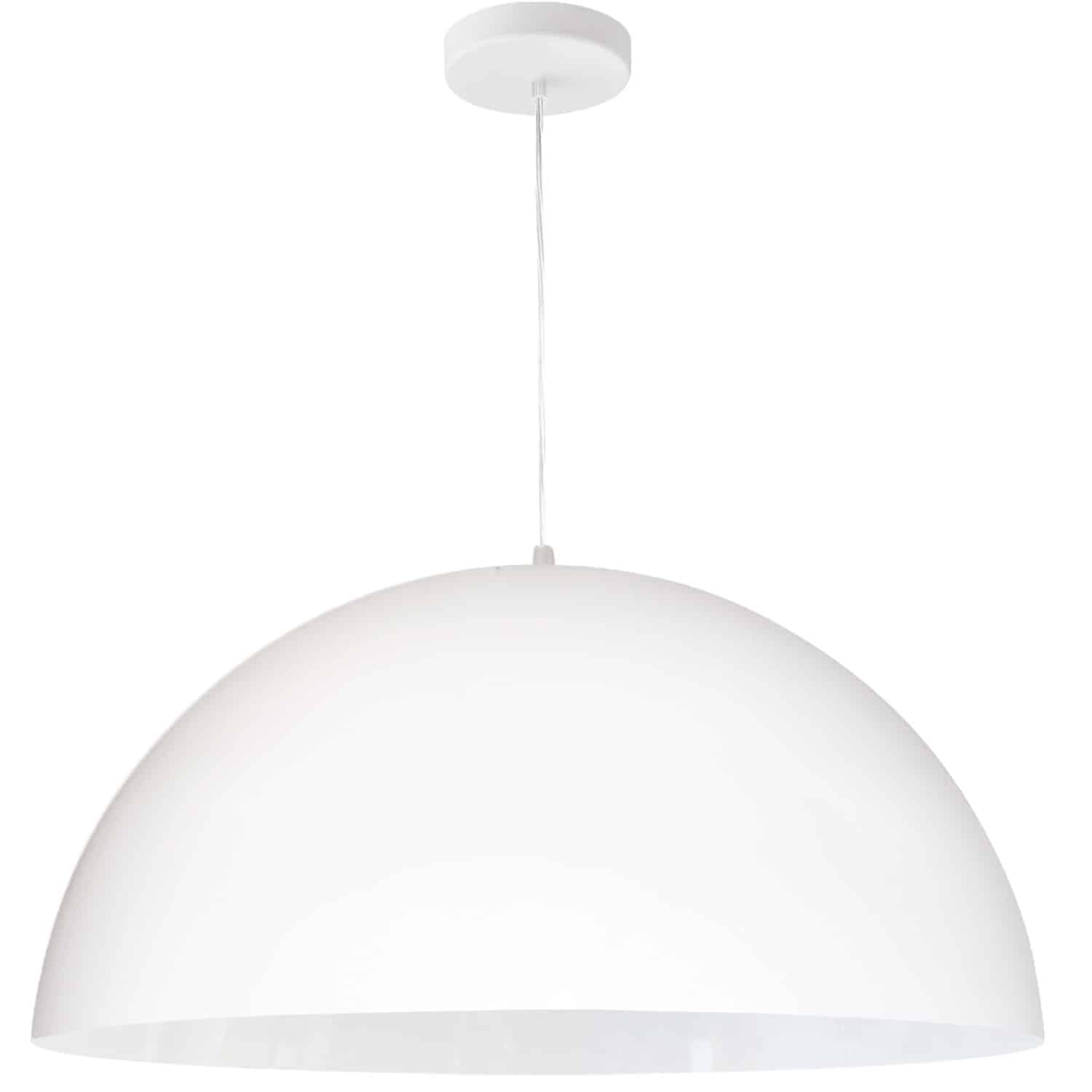 Dainolite Ofelia - OFE-201P-MW - 1 Light Large Dome Pendant, Matte White - White