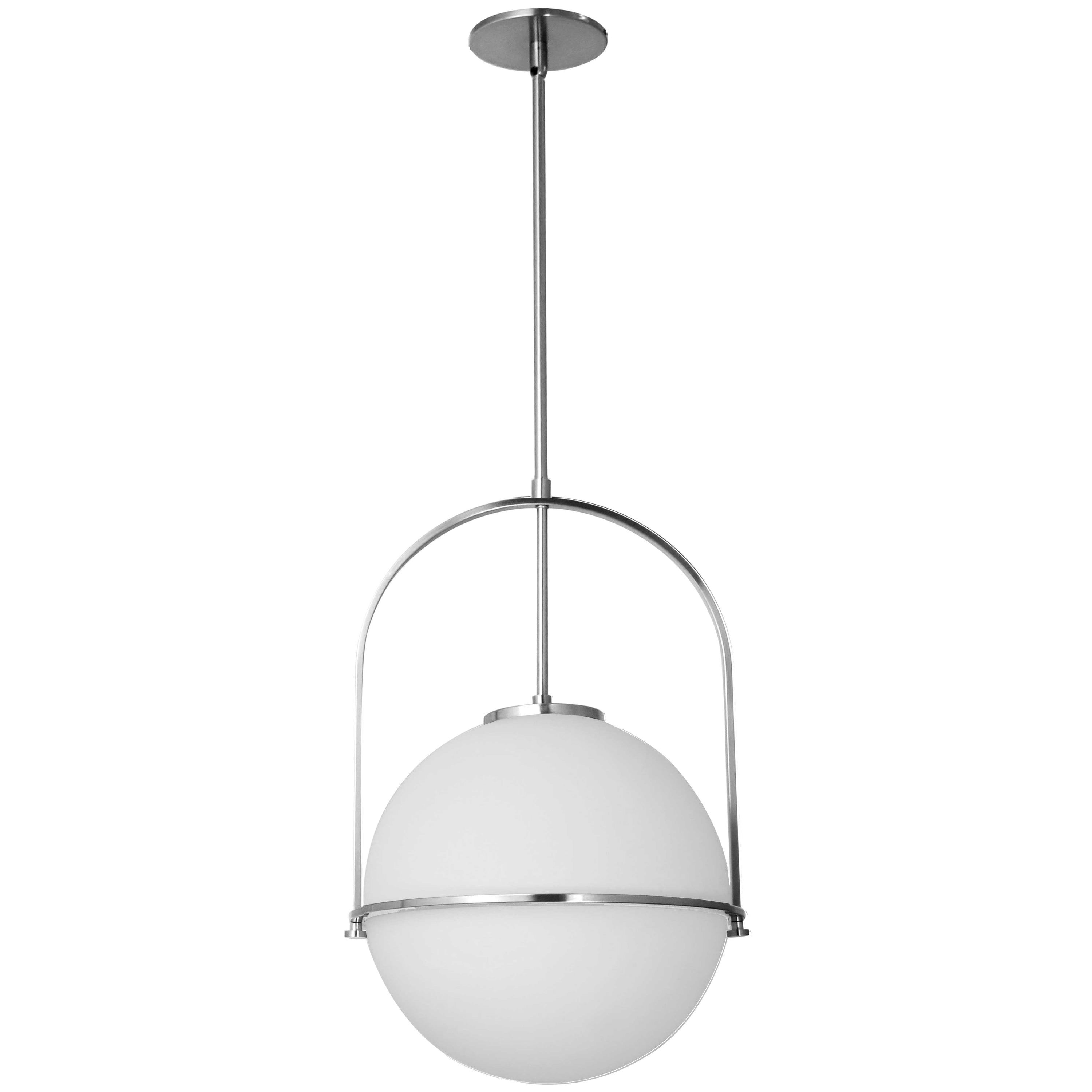 Dainolite Paola - PAO-121P-PC - 1 Light Paola Pendant Polished Chrome w/ White Glass - Polished Chrome