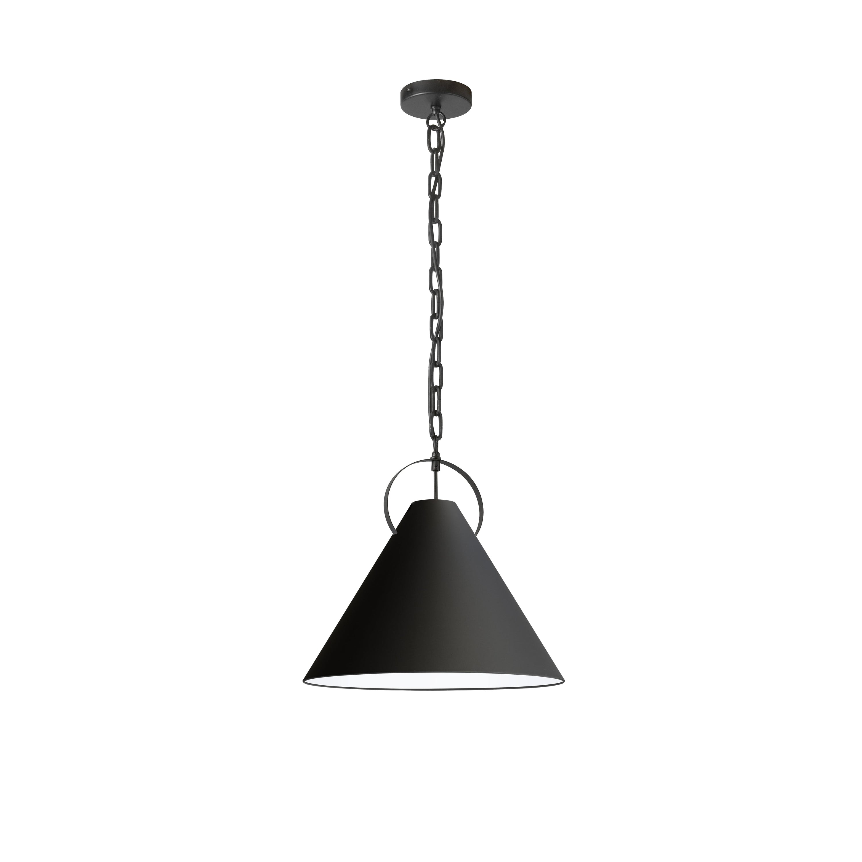 Dainolite Princeton - PCN-161P-MB-797 - 1 Light Pendant, Matte Black with Black Shade - Black