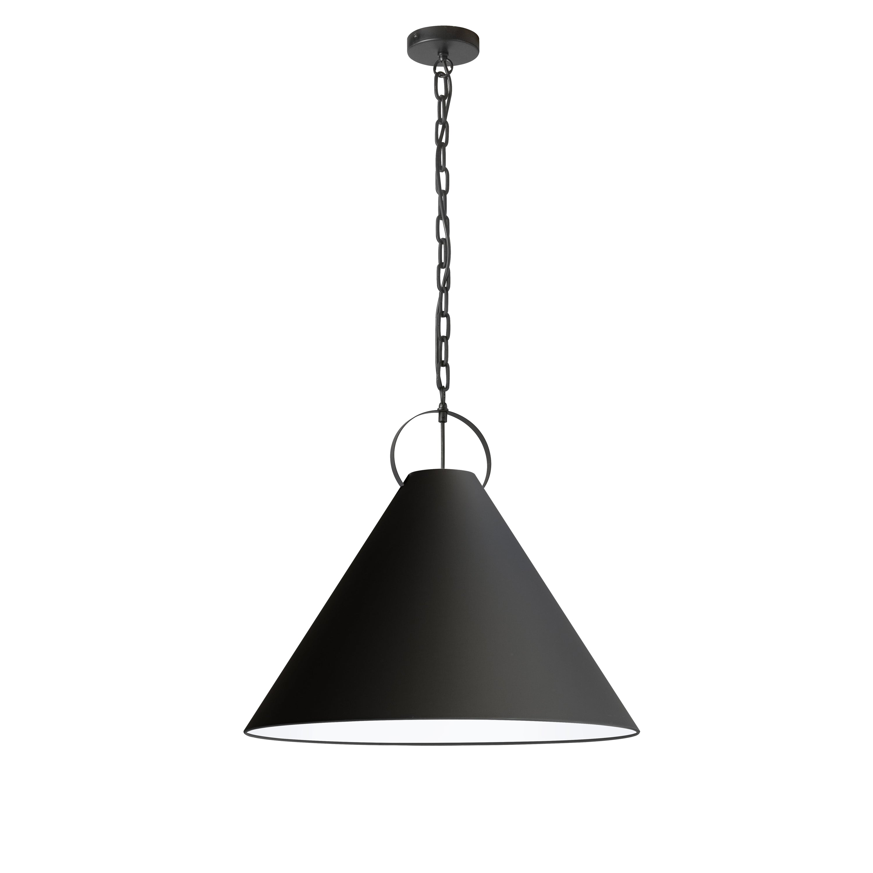 Dainolite Princeton - PCN-241P-MB-797 - 1 Light Pendant, Matte Black with Black Shade - Black