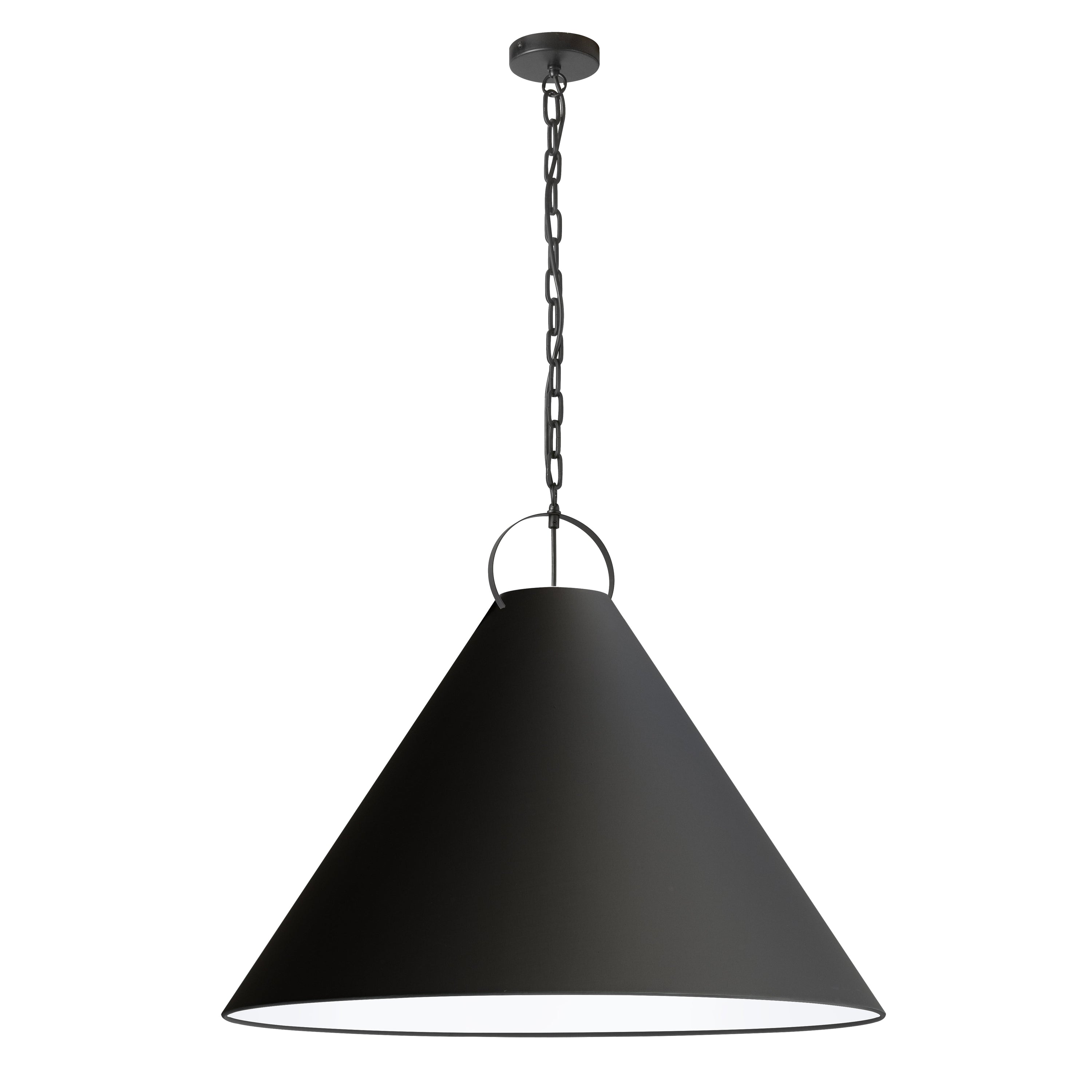 Dainolite Princeton - PCN-321P-MB-797 - 1 Light Pendant, Matte Black with Black Shade - Black