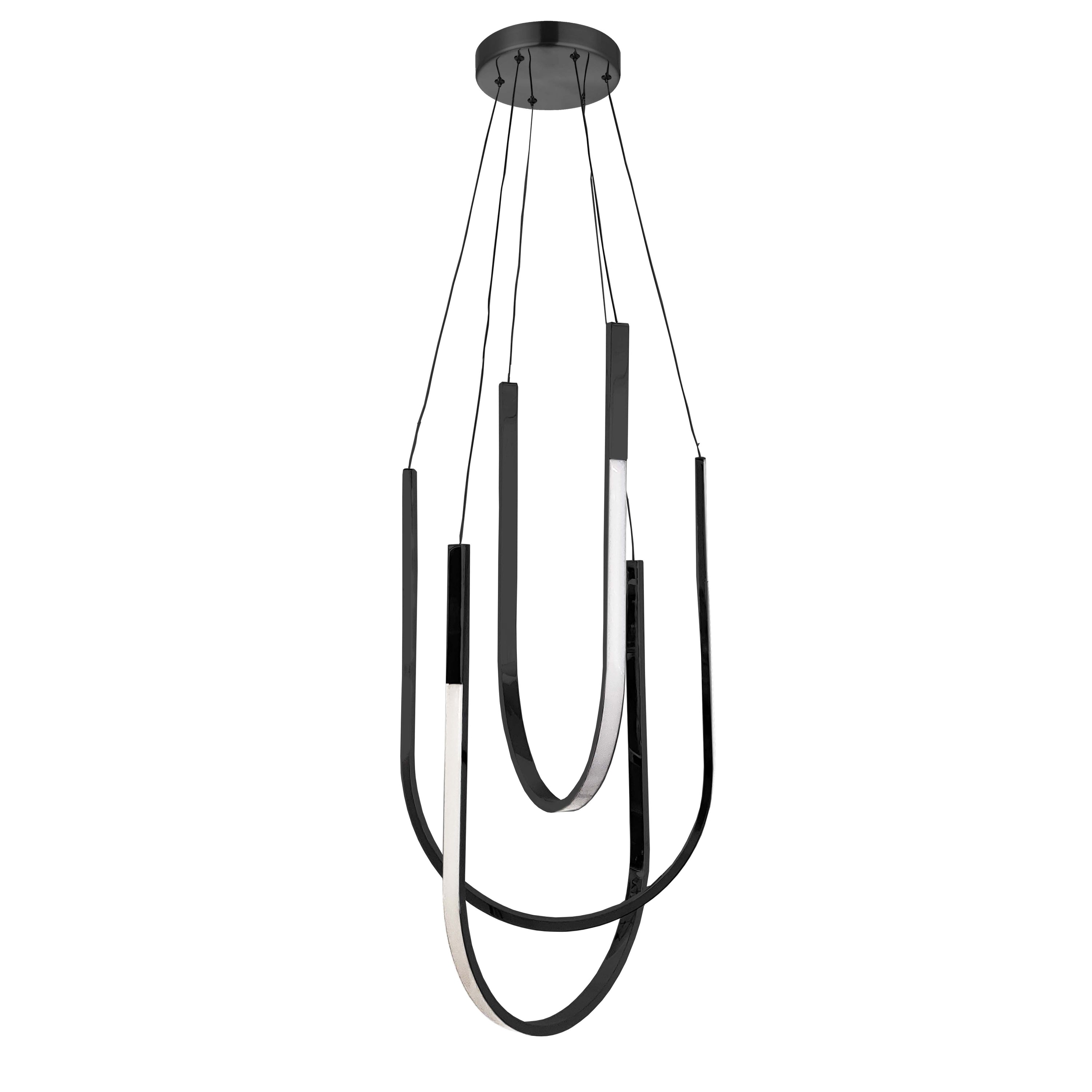 Dainolite PCR-1654LEDP-MB 54W Pendant Matte Black with White Silicone Diffuser