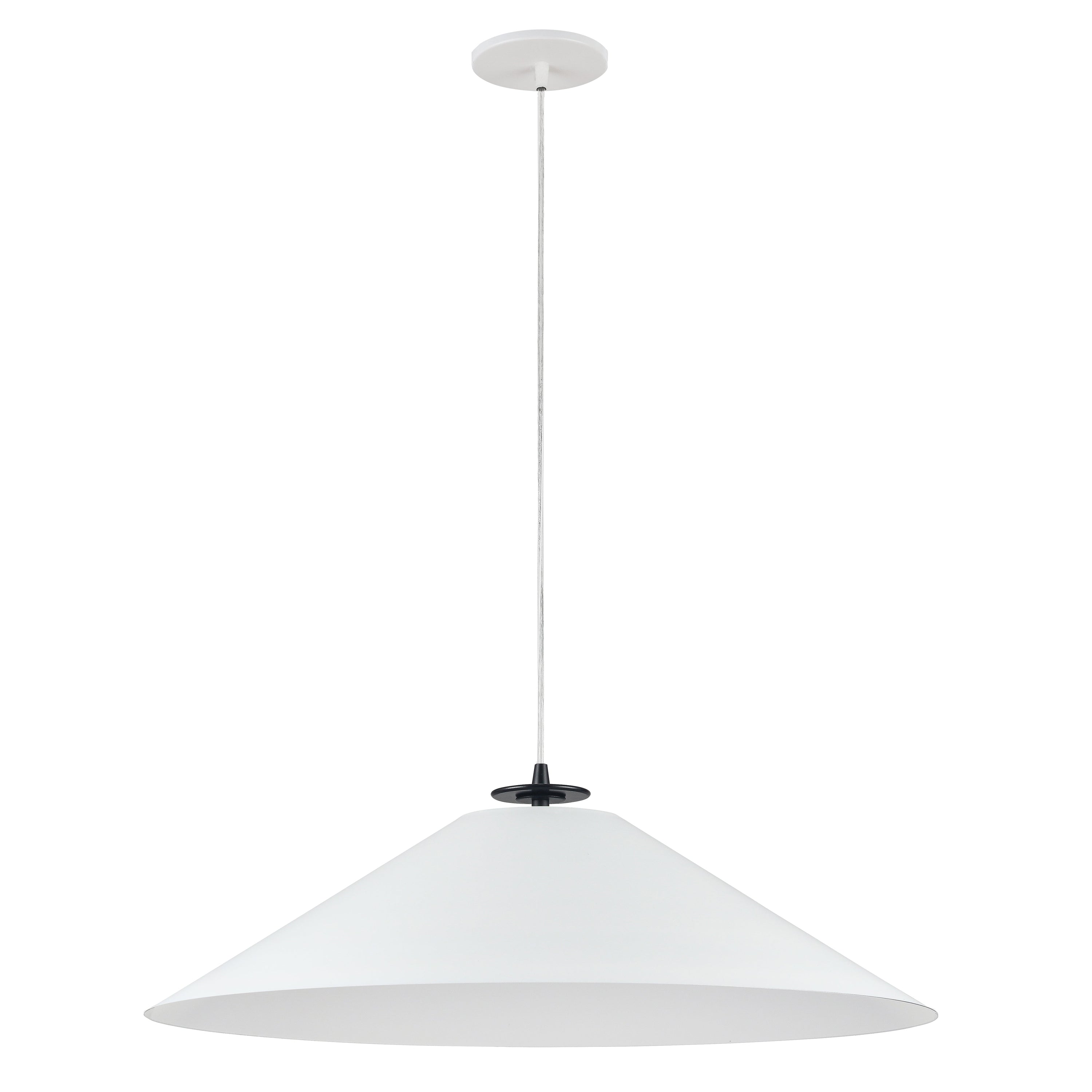 Dainolite Prudence - PDC-241P-MB-MW - 1 Light Pendant, Matte Black and Matte White - White