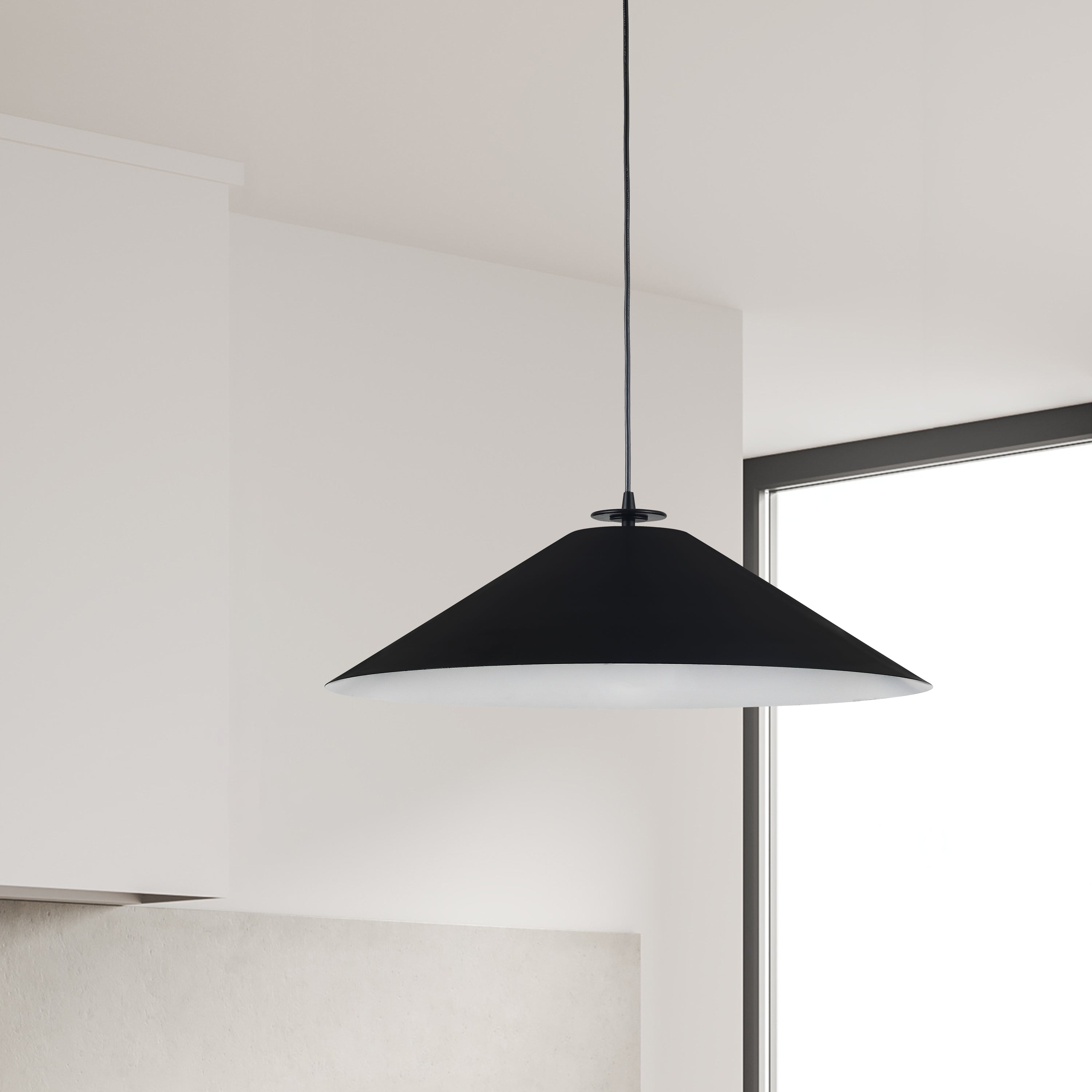 Dainolite Prudence - PDC-241P-MB - 1 Light Pendant, Matte Black - Black