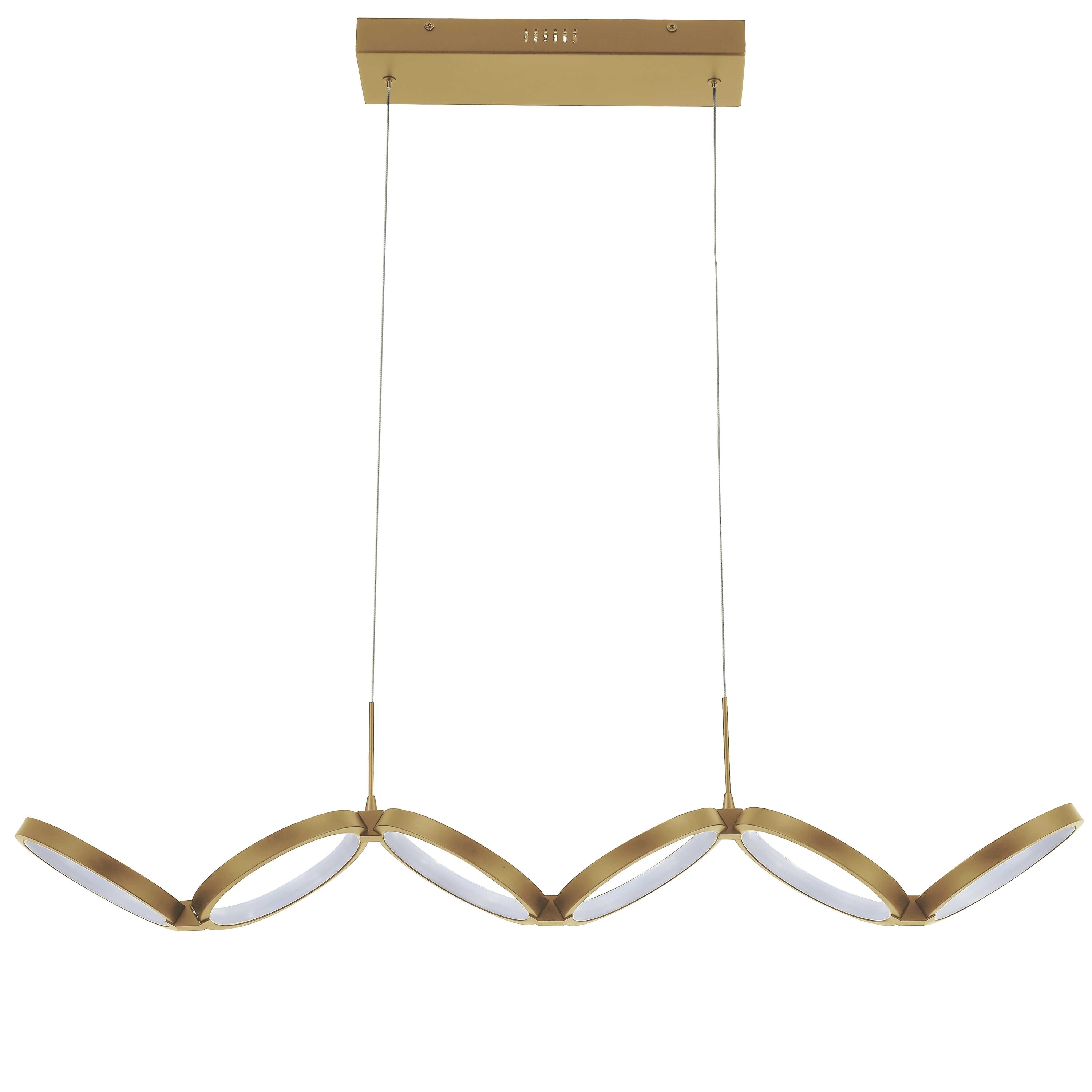 Dainolite Philo - PHO-4050LEDHP-AGB - 50W Horizontal Pendant, Aged Brass w/ White Silicone Diffuser - Aged Brass