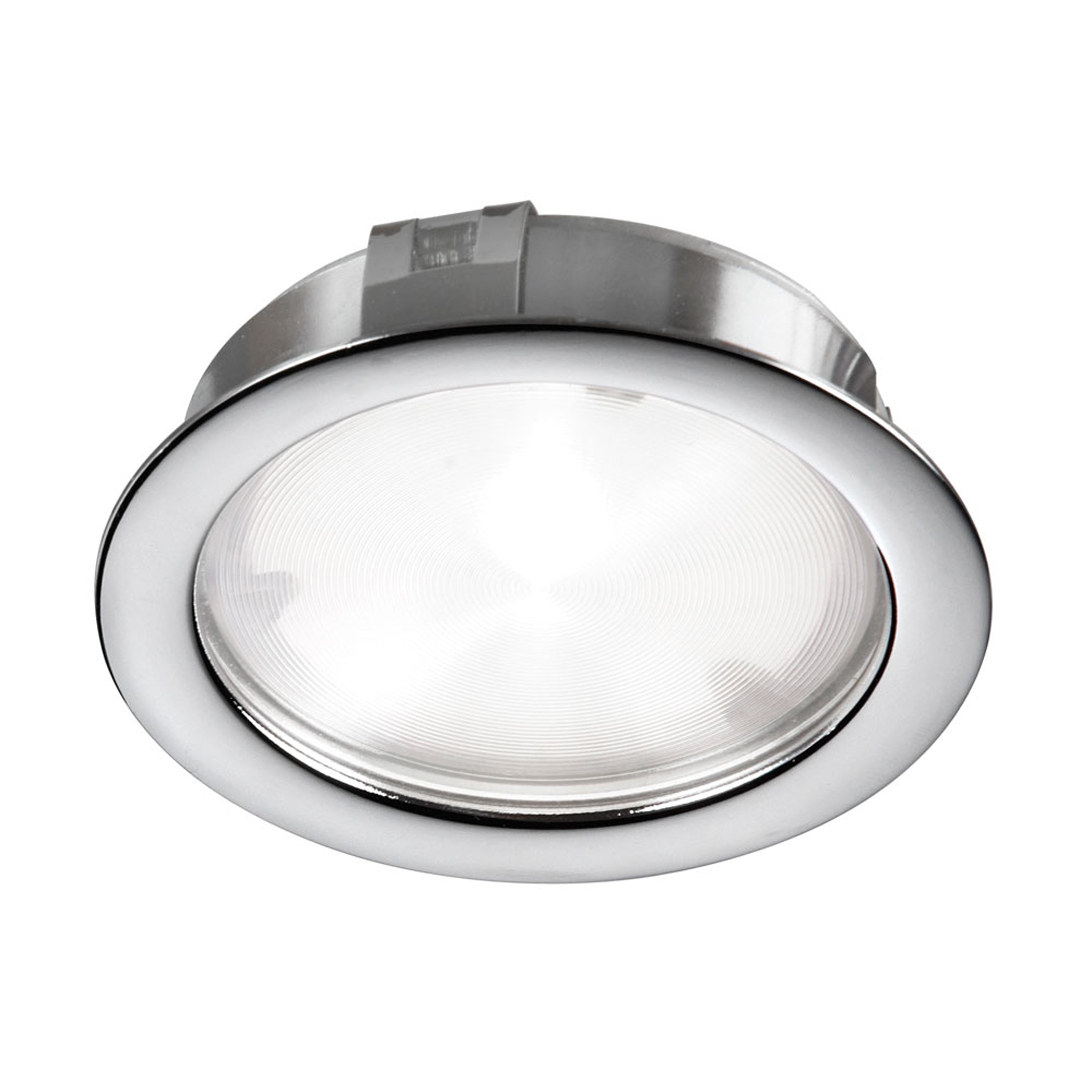 Dainolite LED - PLED-04-PC - Cree 4W 24VDC input 3000K, CRI80+, 40° beam Puck Light, Polished Chrome - White