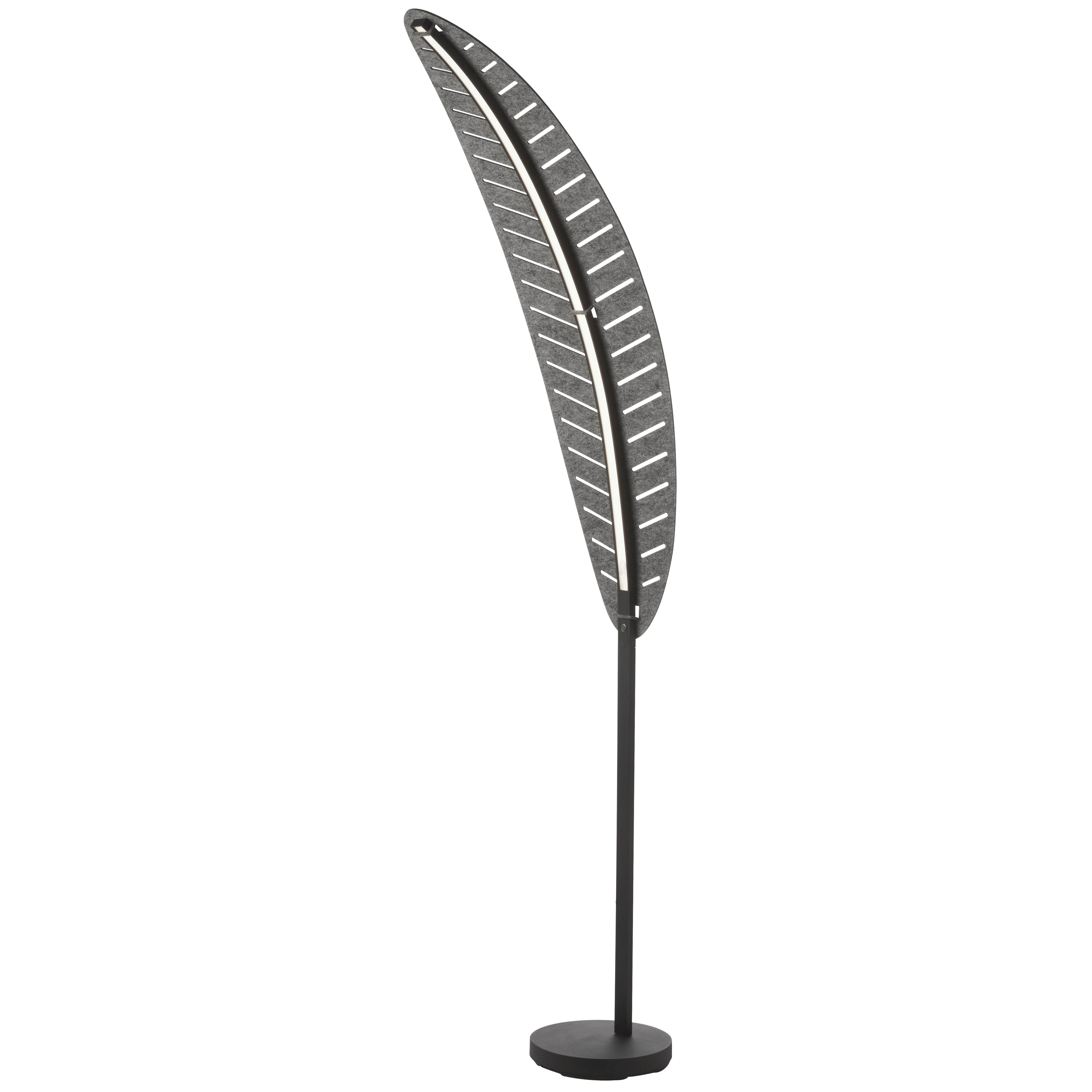 Dainolite Palma - PMA-7022F-MB-500 - 22W Floor Lamp Matte Black with Grey Shade - Matte Black