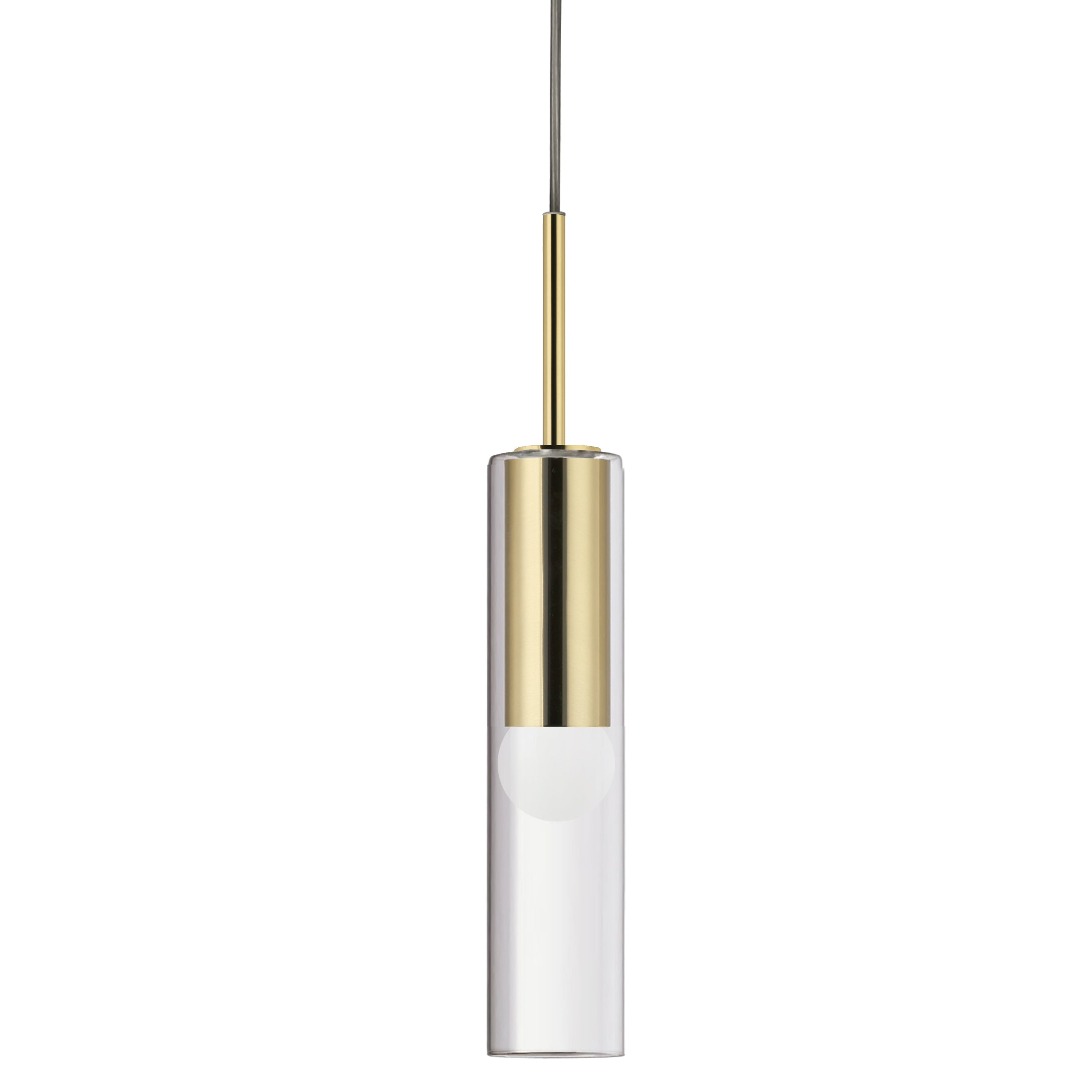 Dainolite Palmer - PMR-171P-AGB - 1 Light Pendant, Aged Brass with Clear Glass - Aged Brass