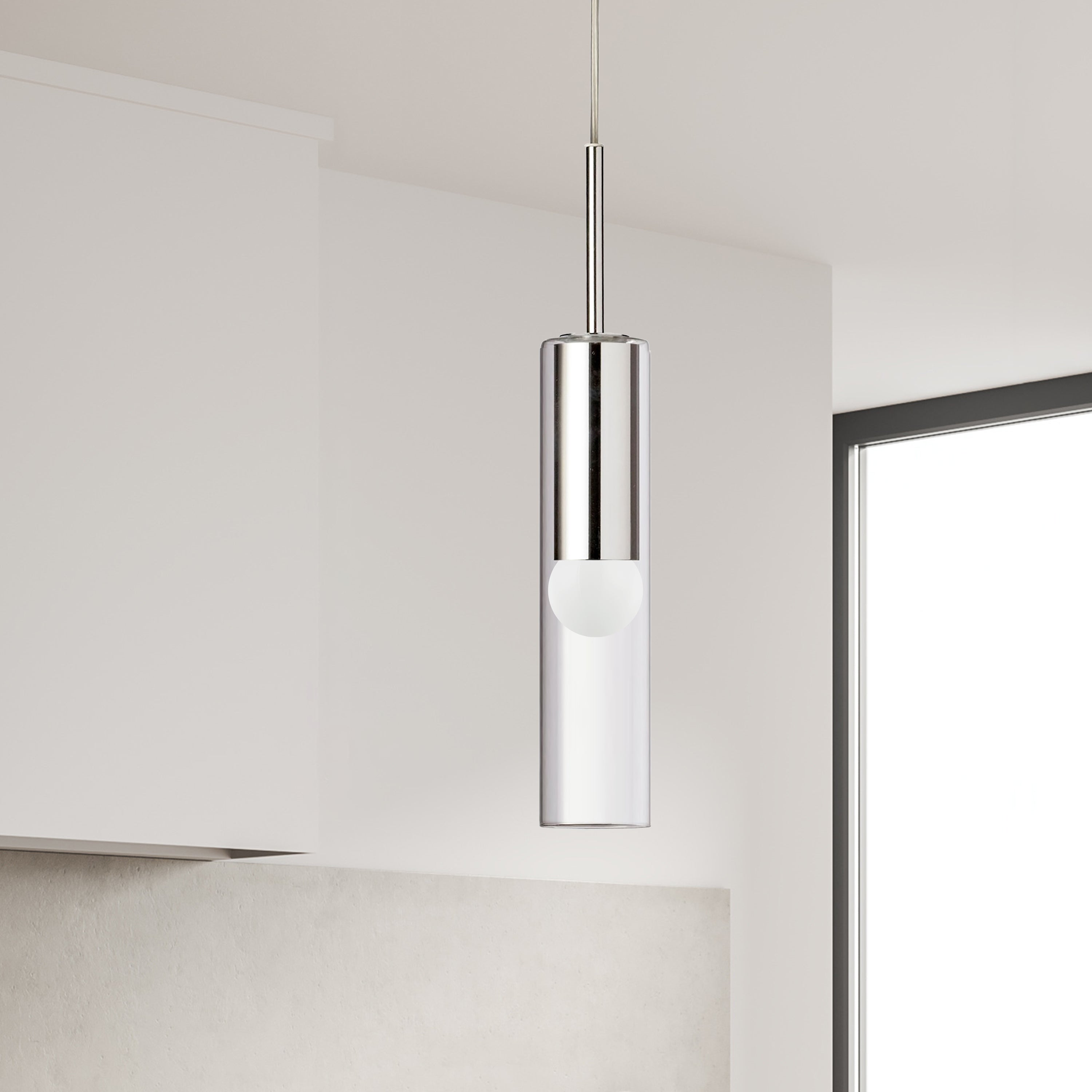 Dainolite Palmer - PMR-171P-PC - 1 Light Pendant, Polished Chrome with Clear Glass - Polished Chrome