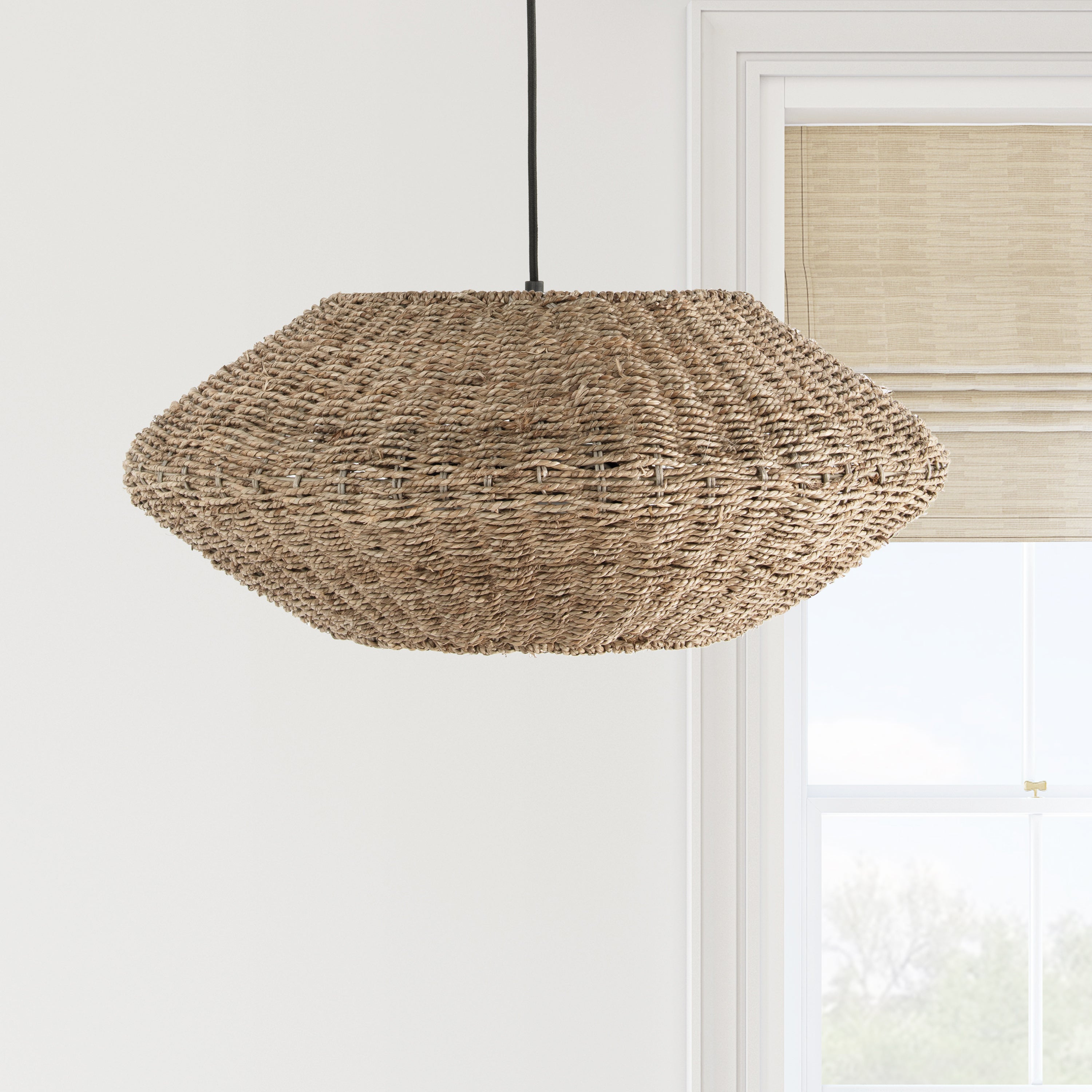 Dainolite Pourel - PRL-243P-NAT - 3 Light Pendant, Natural - Natural